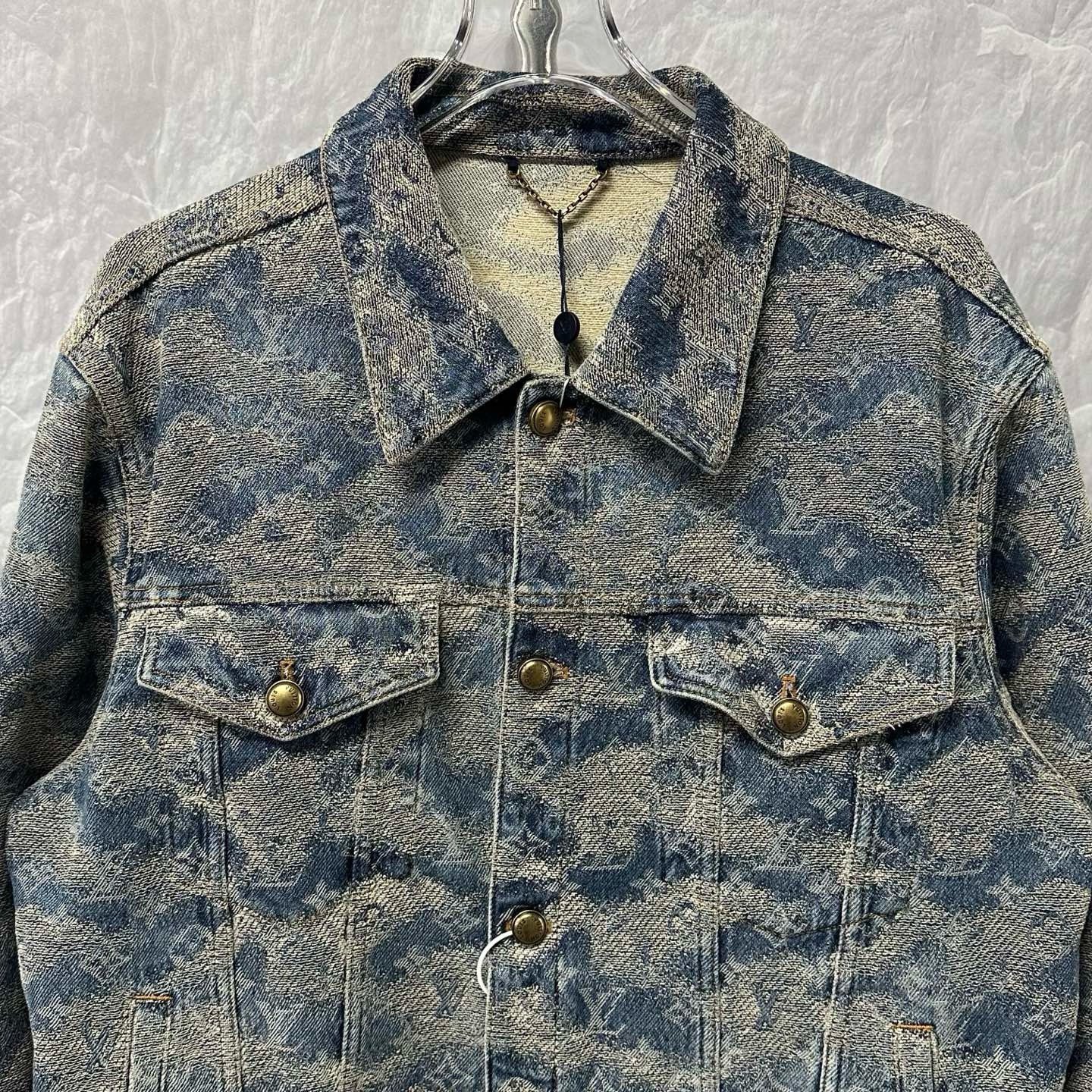 Louis Vuitton SS26 Foggy Monogram Denim Jacket — front