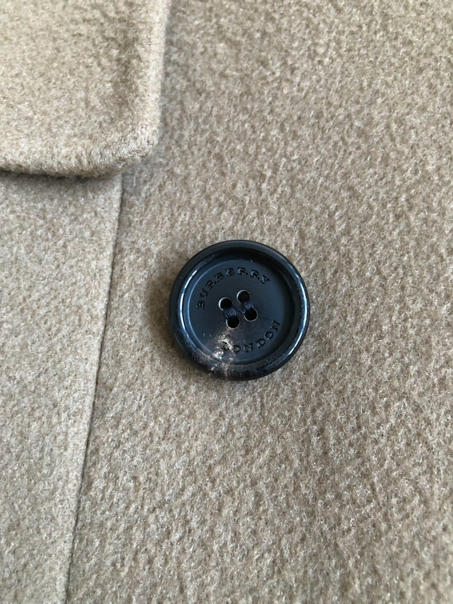Burberry Camel Peak Lapel Coat — back