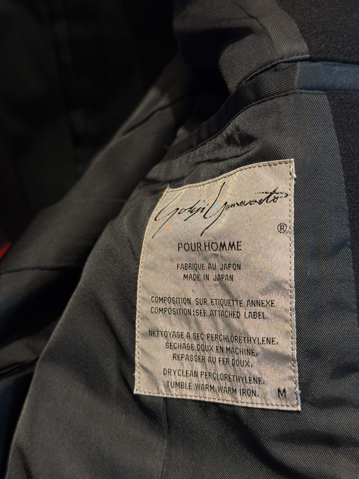 Yohji Yamamoto 89AW Double-Breasted Suit — detail