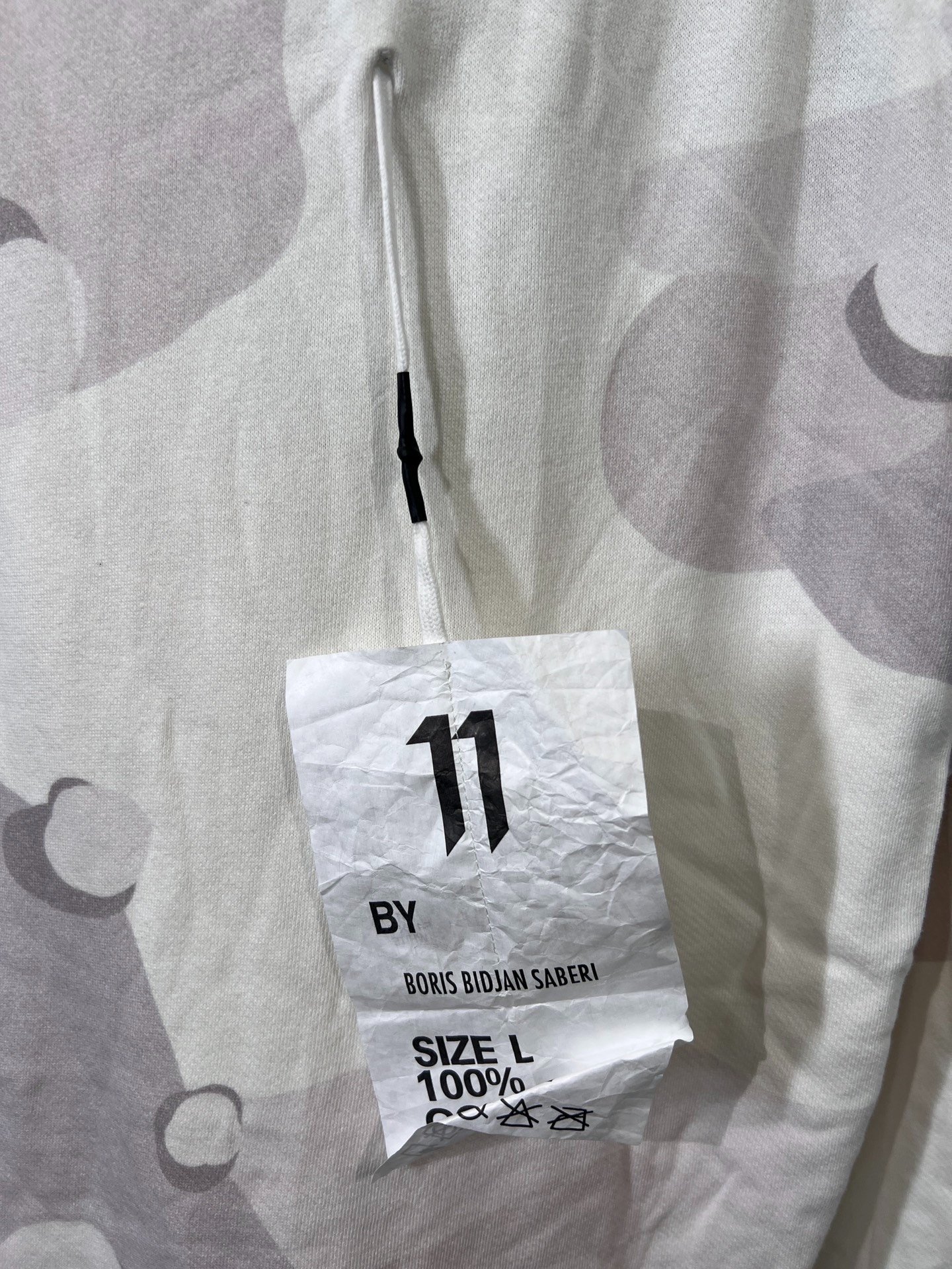 Boris Bidjan Saberi 11by bbs Camouflage Zip Hoodie — label