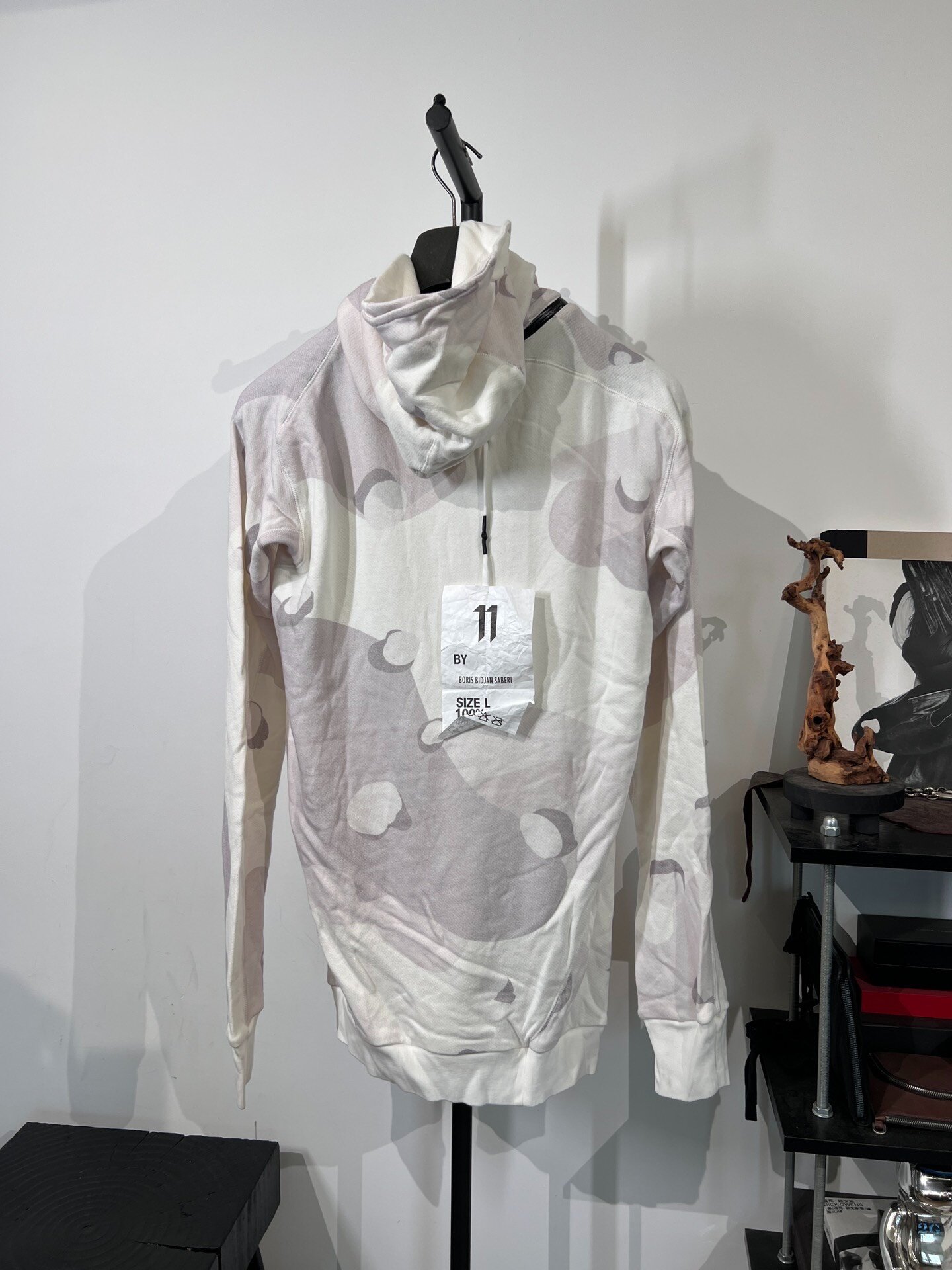 Boris Bidjan Saberi 11by bbs Camouflage Zip Hoodie — front