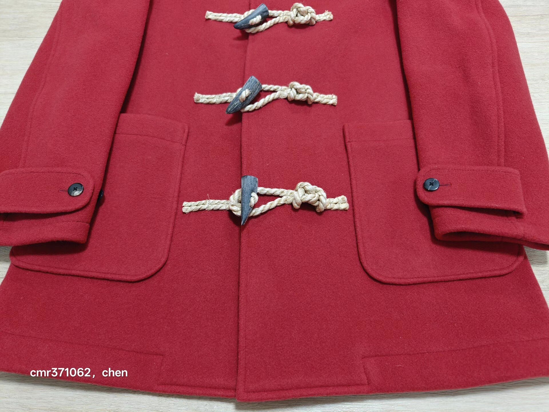 visvim 16AW Commodore Melton Wool Coat — detail