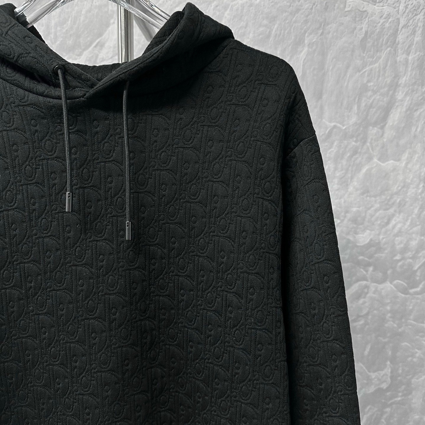 Dior SS25 Embossed All-Over Pattern Hoodie — detail