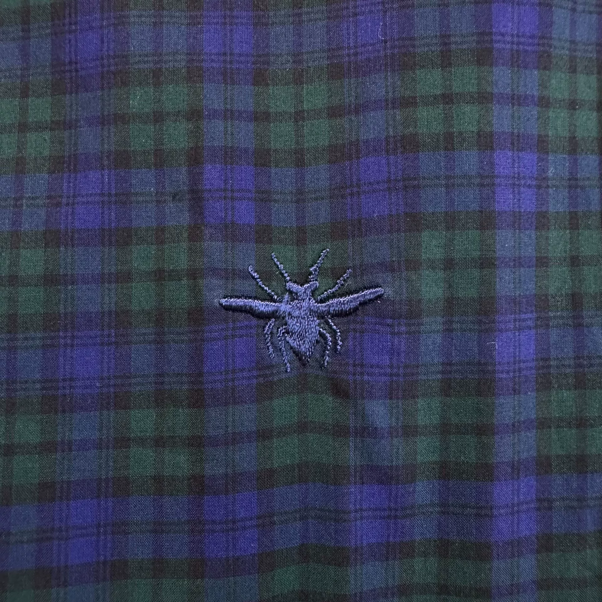 Dior Short-Sleeve Checkered Shirt — front