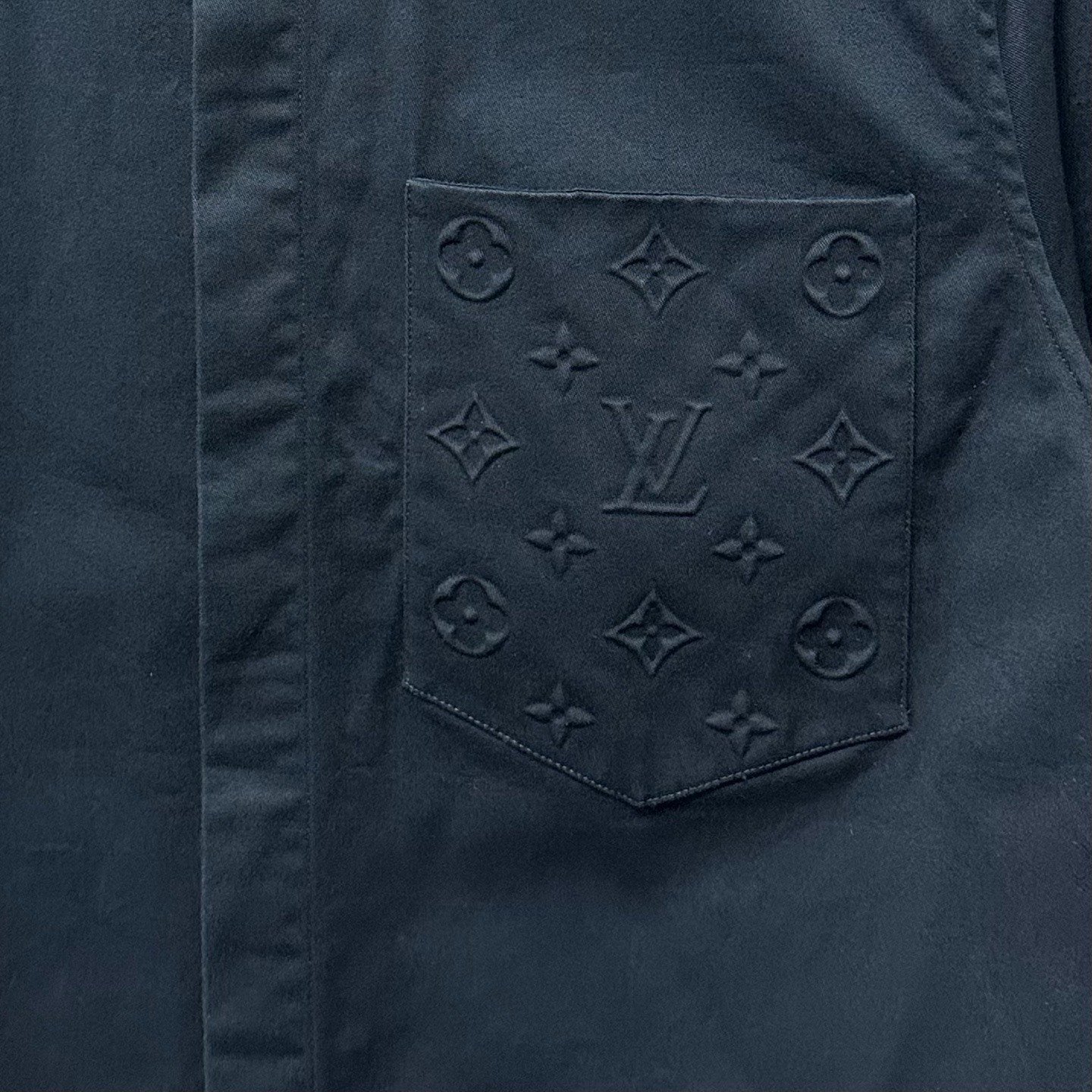 Louis Vuitton FW25 Embossed Pocket Short Sleeve Shirt — detail