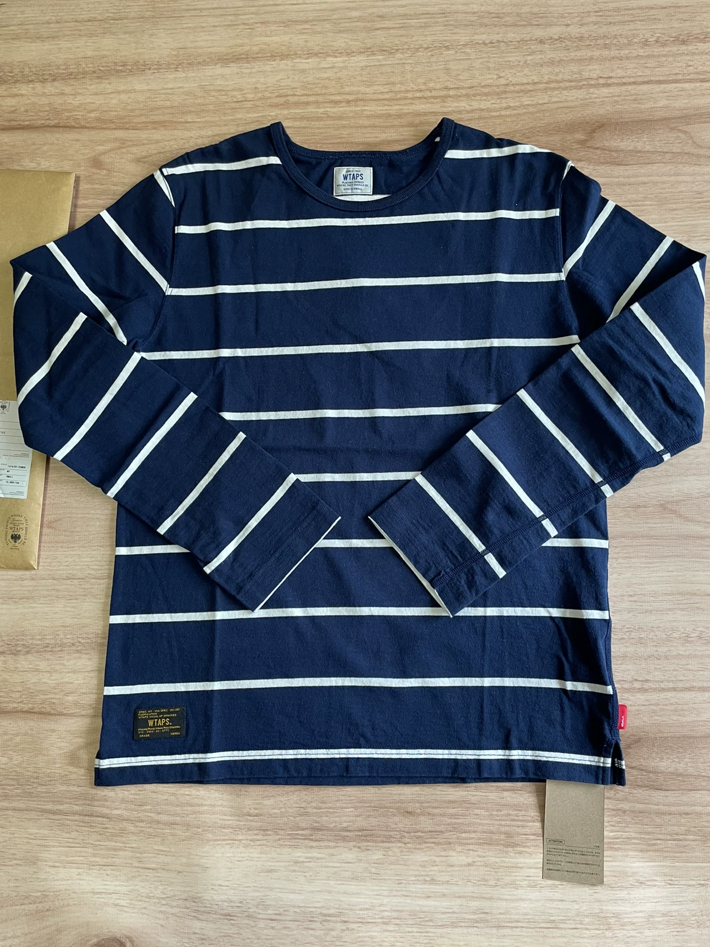 WTAPS VASQUE L/S Stripe Crewneck T-Shirt — label