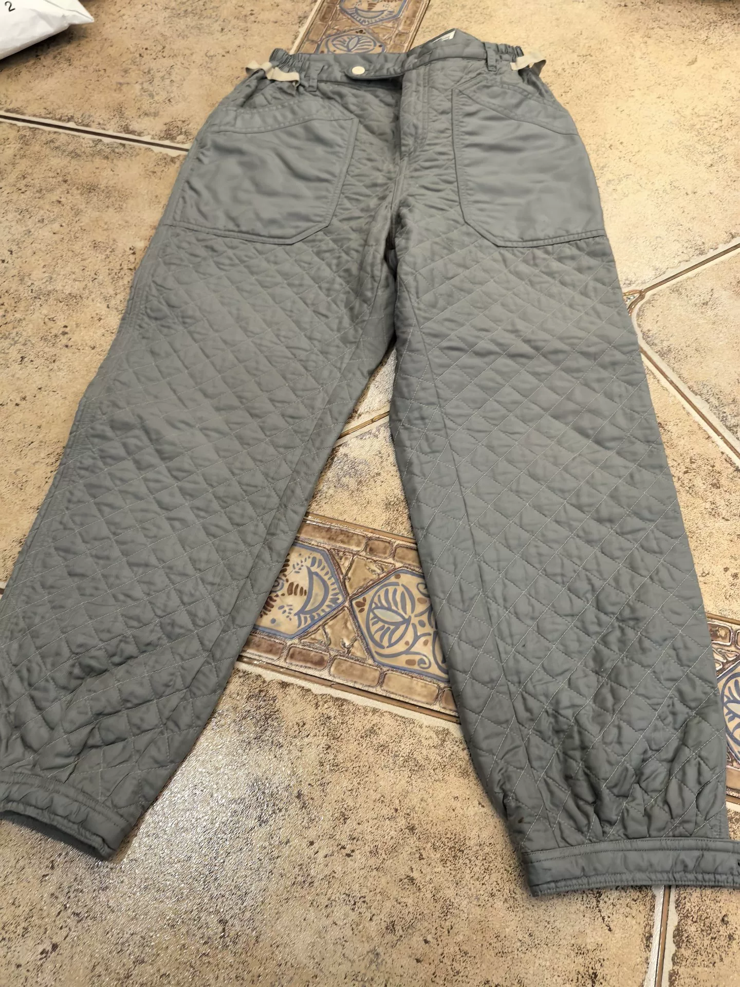 visvim Gray Quilted Shirt & Pants Set — label