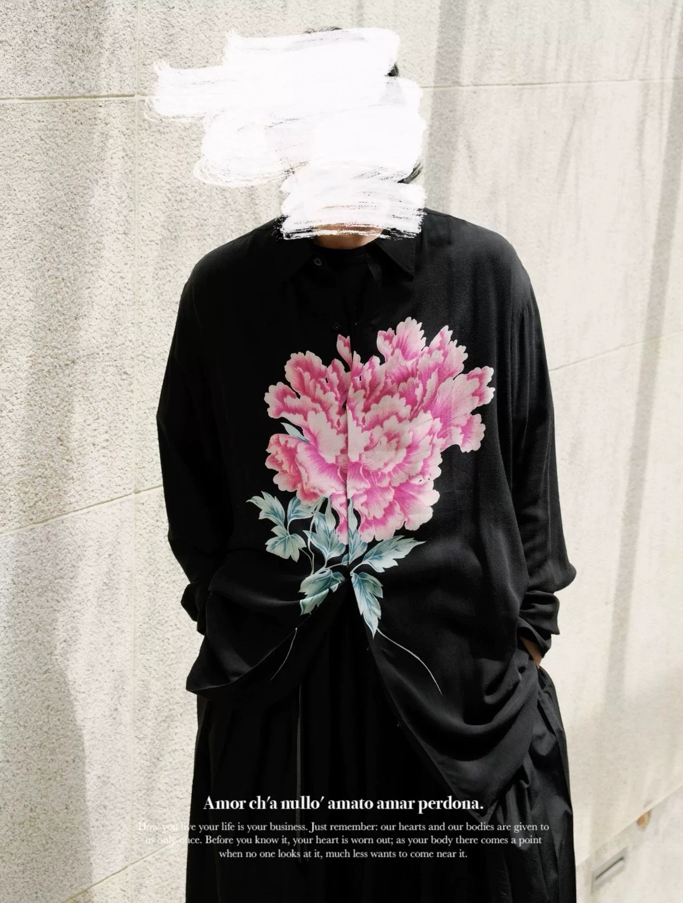 Yohji Yamamoto 96ss Replica Peony Shirt — label