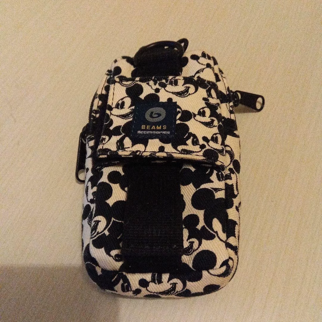 Porter x Beams Mickey Mouse Canvas Phone Bag — front