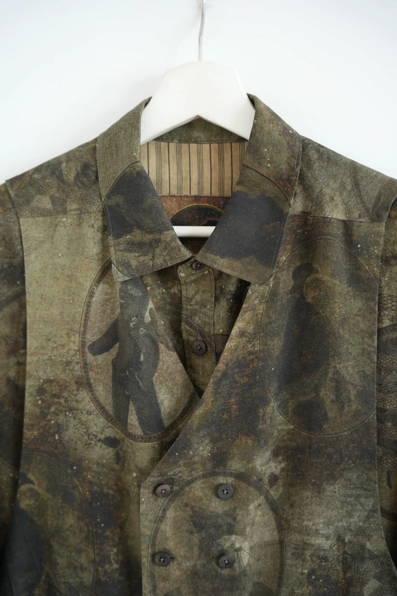 Ziggy Chen 22AW Vest Overlay Shirt — back