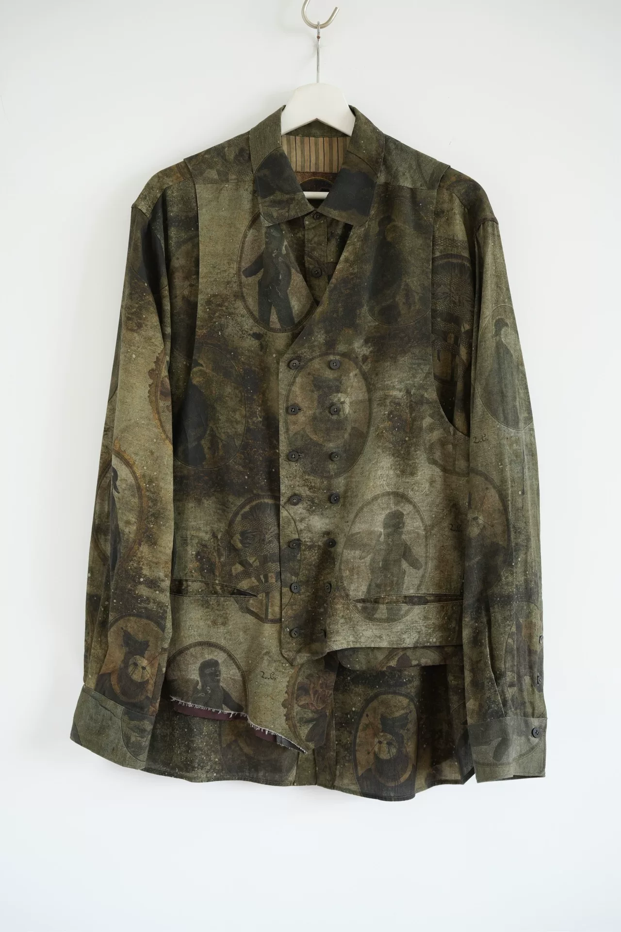 Ziggy Chen 22AW Vest Overlay Shirt