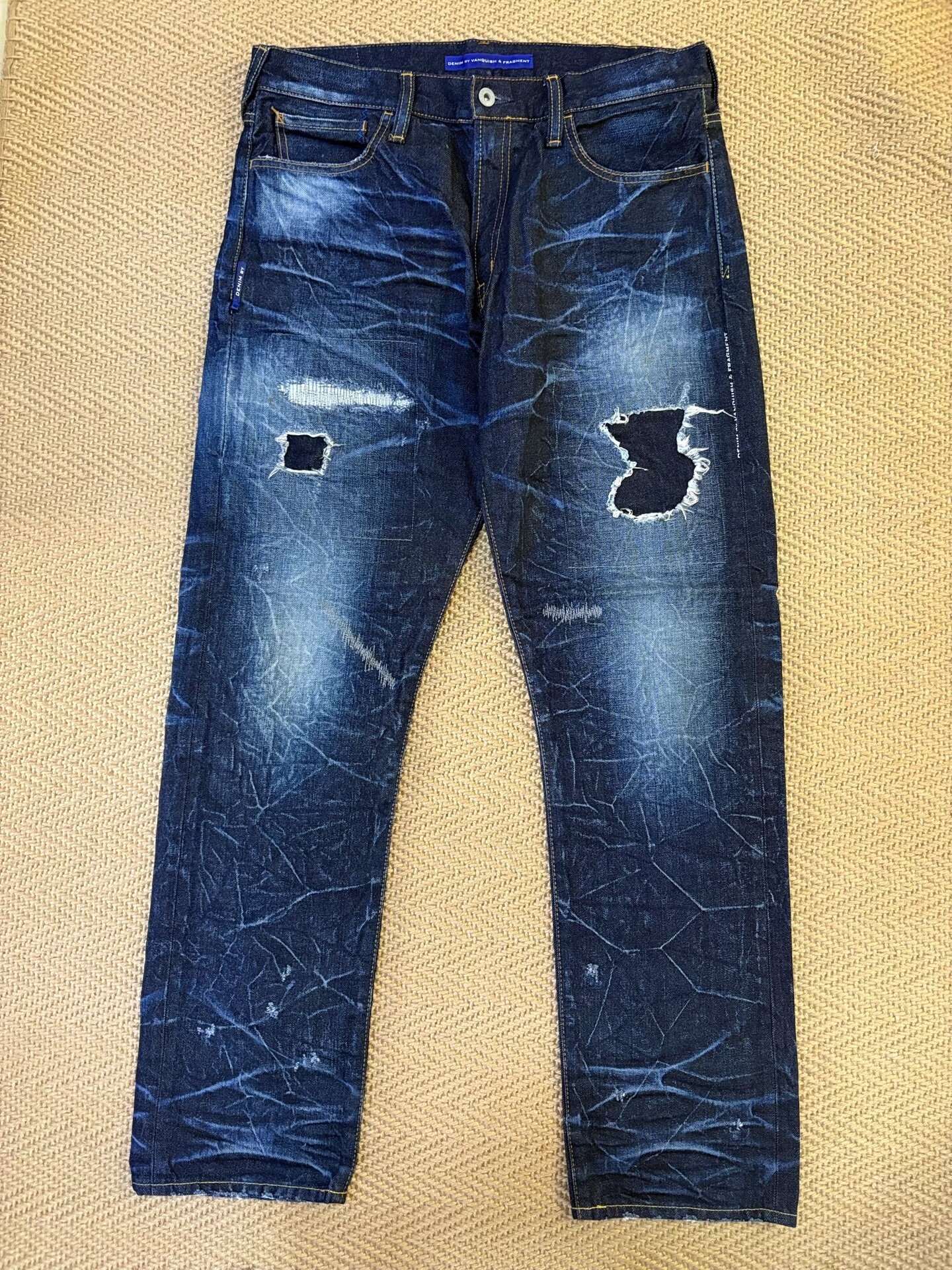 Vanquish Fragment Distressed Denim Jeans