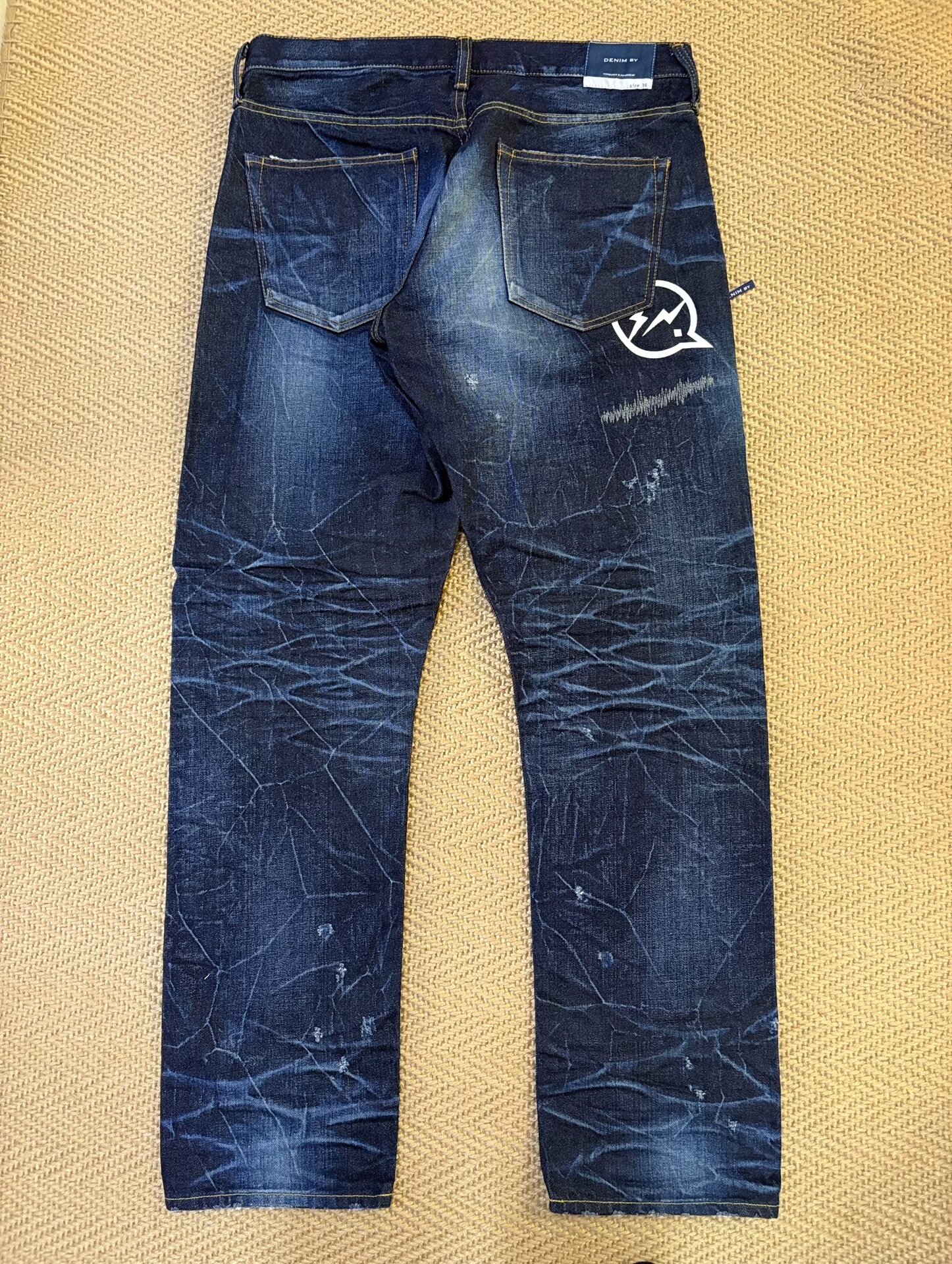 Vanquish Fragment Distressed Denim Jeans — front