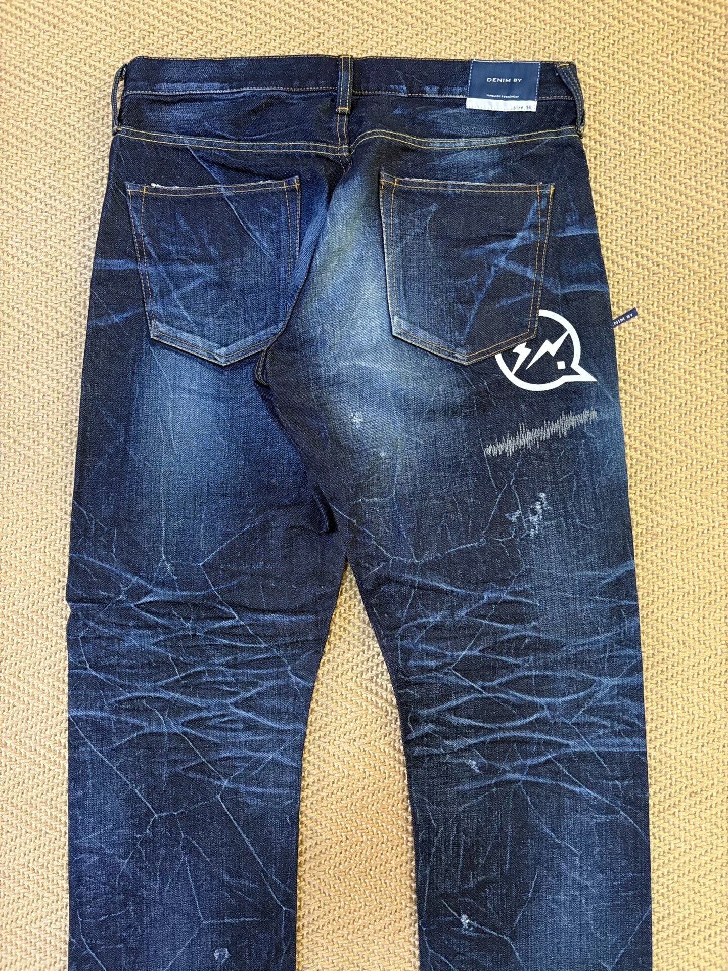 Vanquish Fragment Distressed Denim Jeans — back