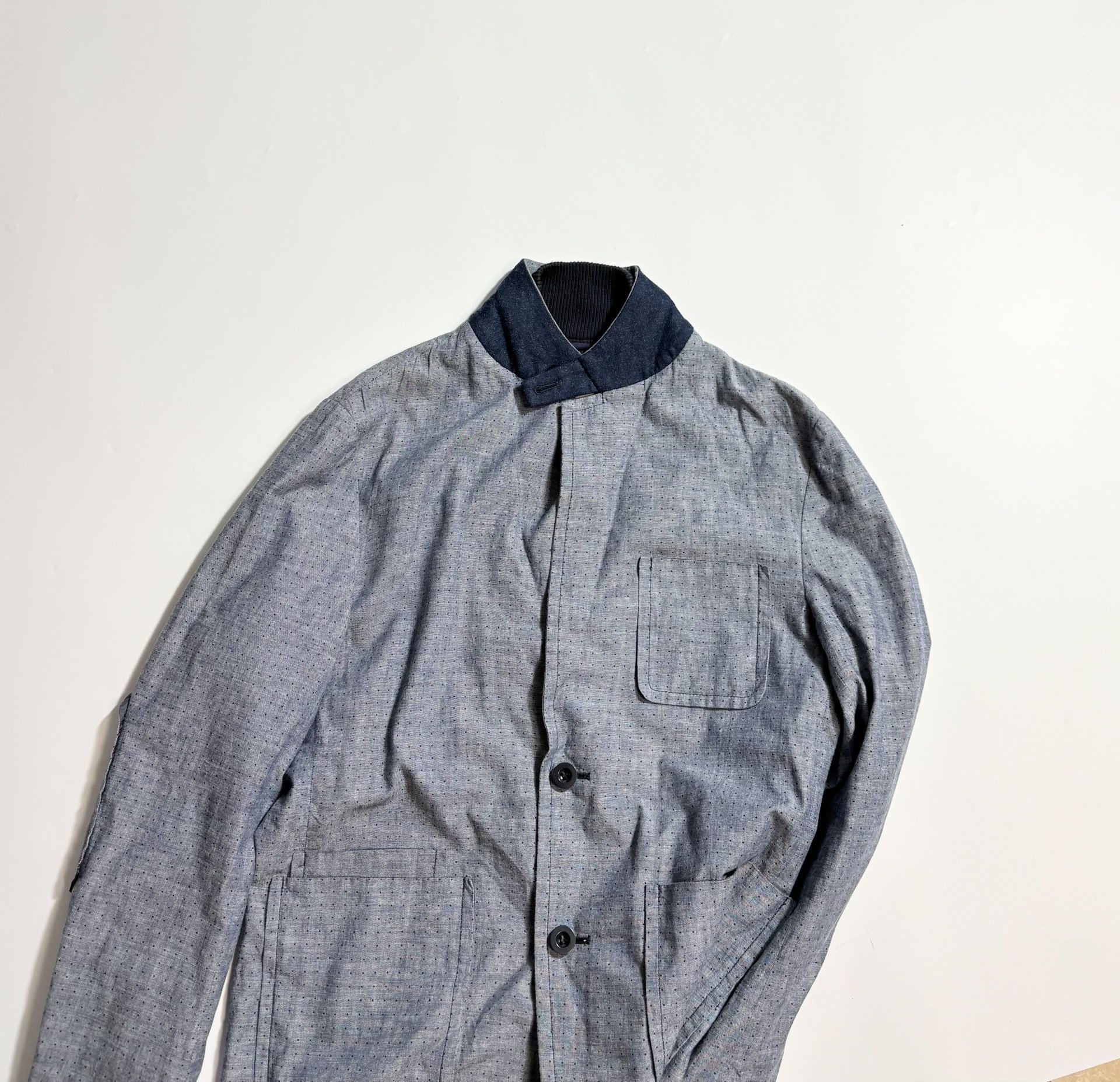 SACAI Spliced Blazer-Style Jacket — detail