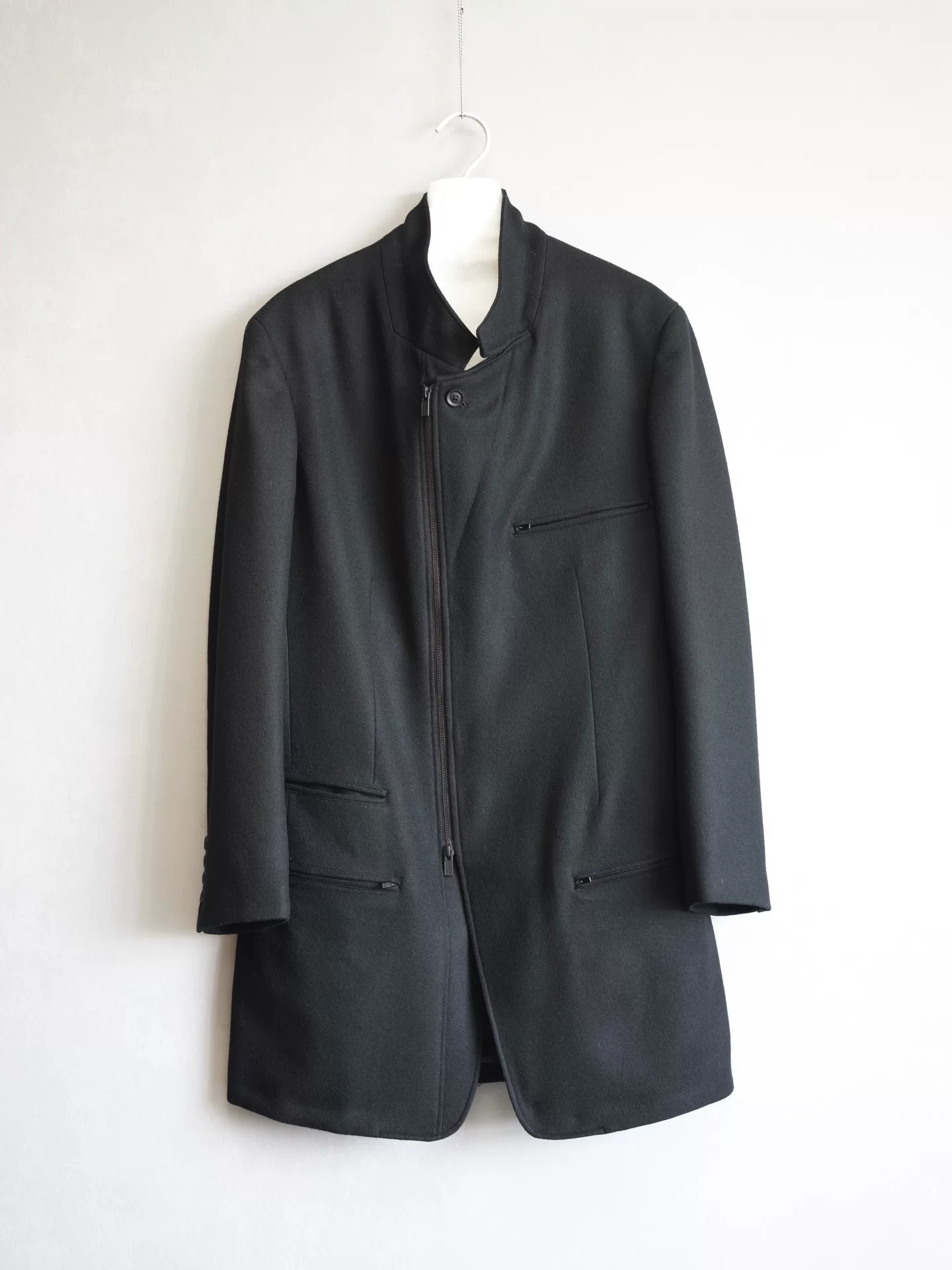 Yohji Yamamoto 23AW Zip Flannel Jacket — detail