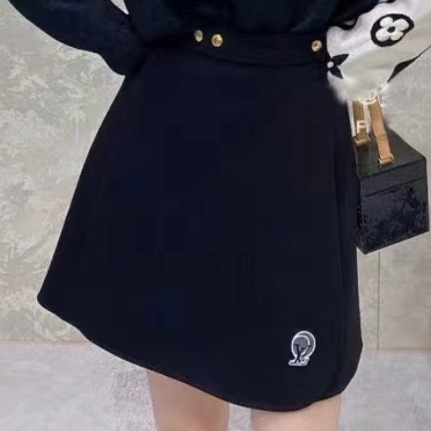 Louis Vuitton Wrap Embroidered A-Line Mini Skirt