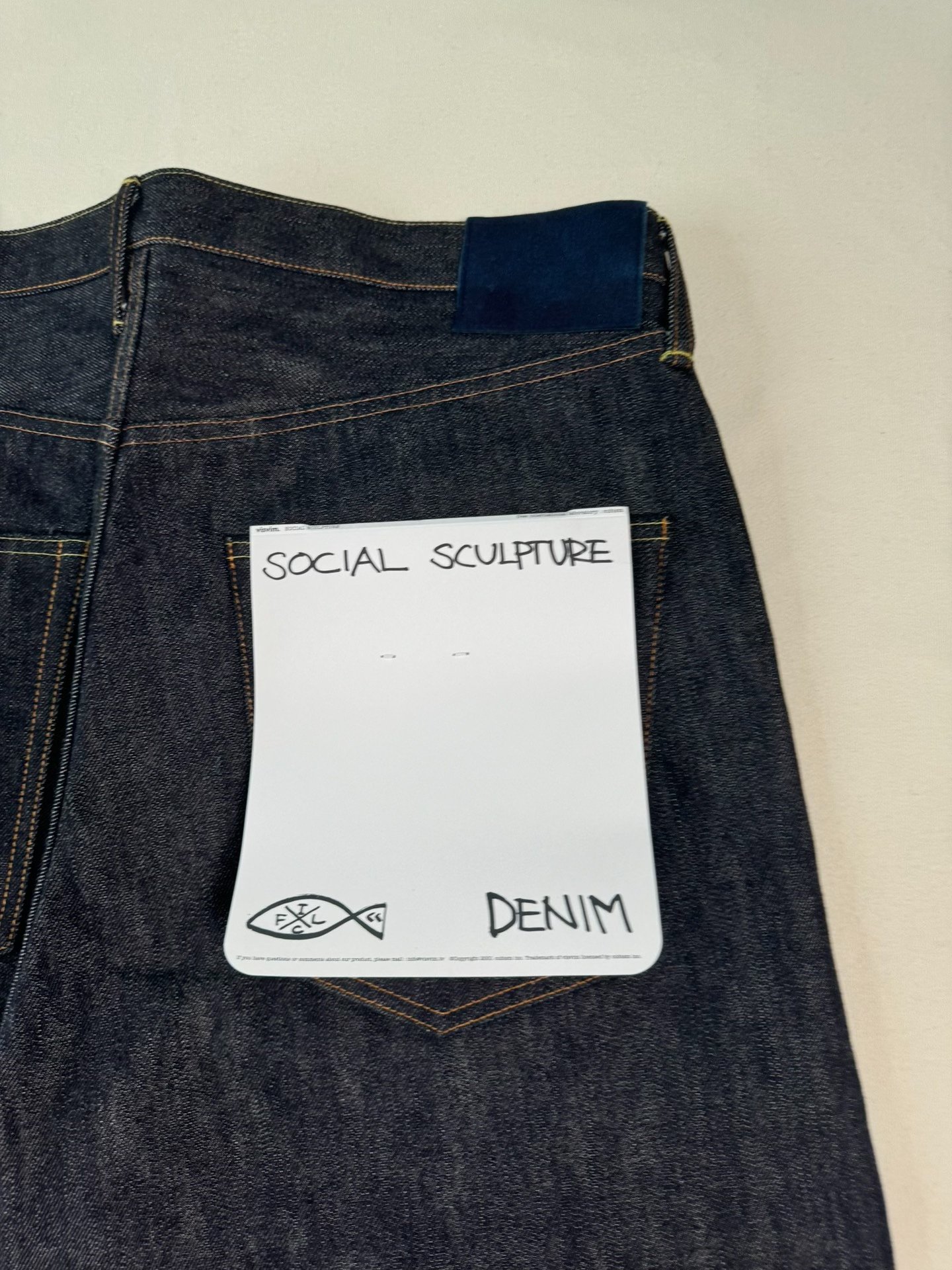 VISVIM 26ss Social Sculpture 01 Wide Raw Jeans — detail