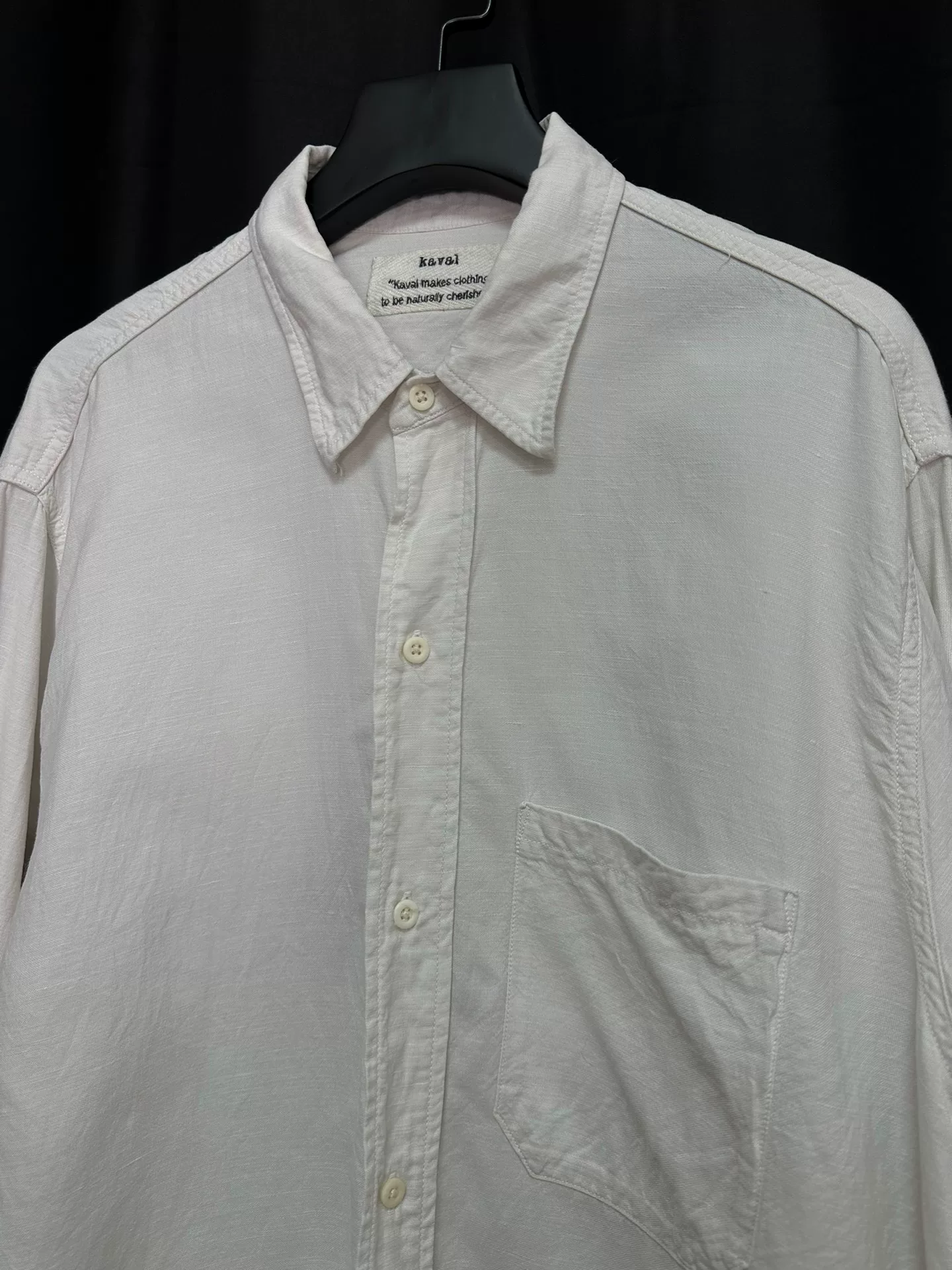 Kaval Vintage Linen Cotton Shirt — back