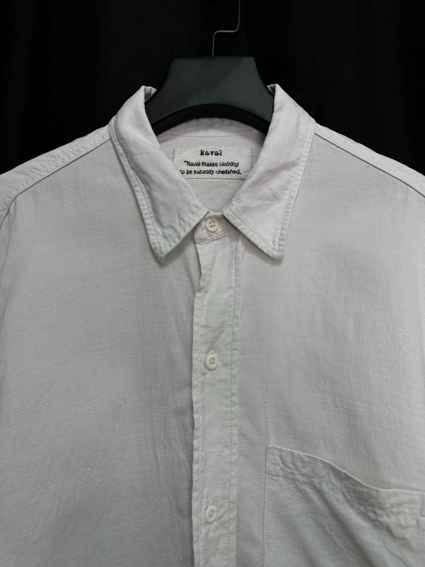 Kaval Vintage Linen Cotton Shirt — detail