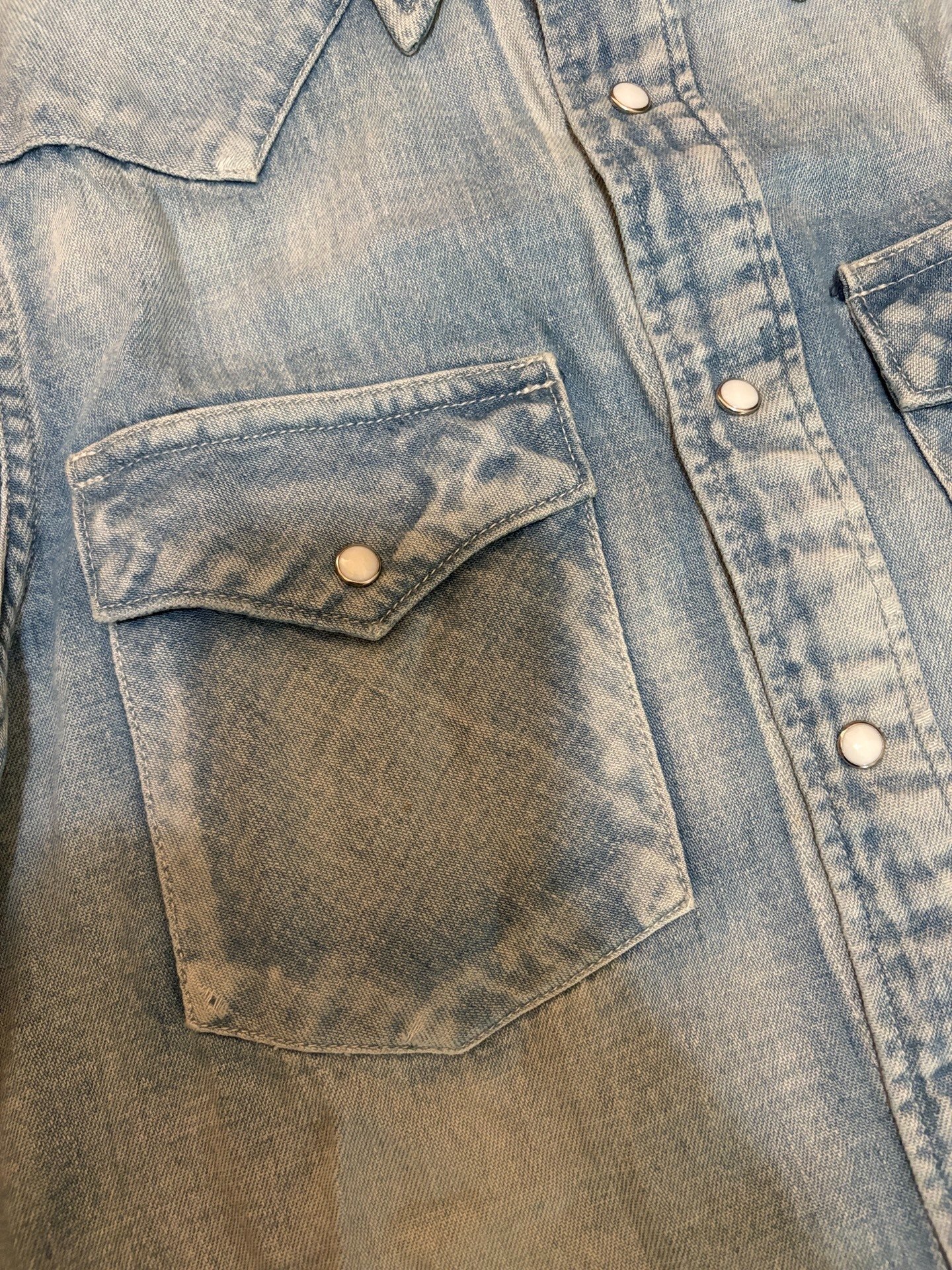 VISVIM Social Sculpture Denim Shirt — label