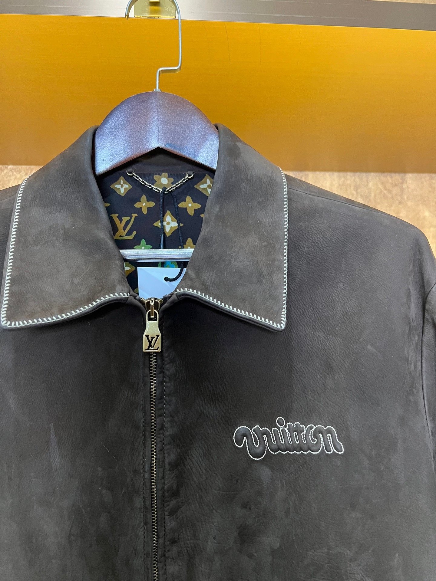 Louis Vuitton Tyler Suede Jacket — detail