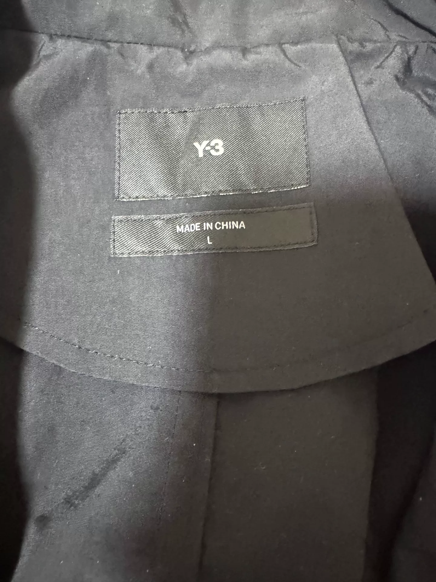 Yohji Yamamoto Y-3 Adidas Black Blazer — detail