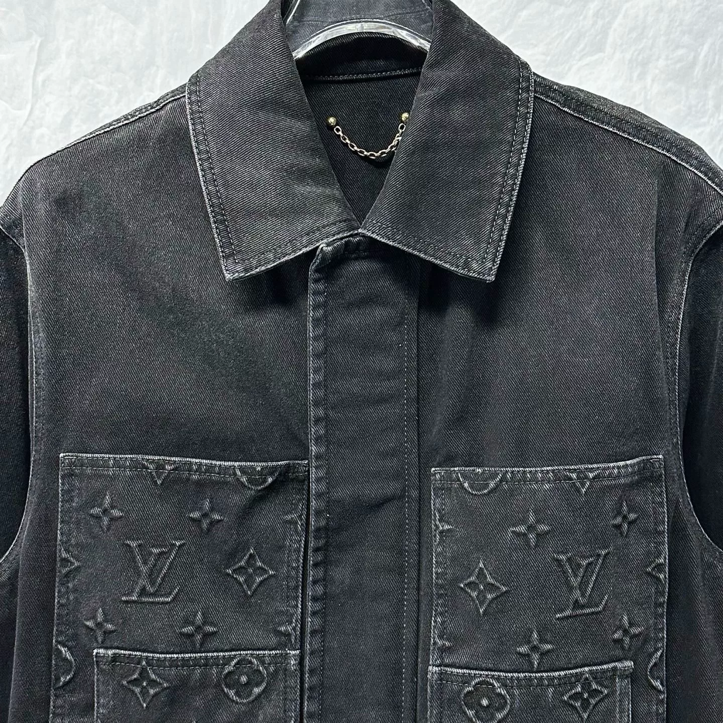Louis Vuitton FW24 Embossed Denim Jacket — front