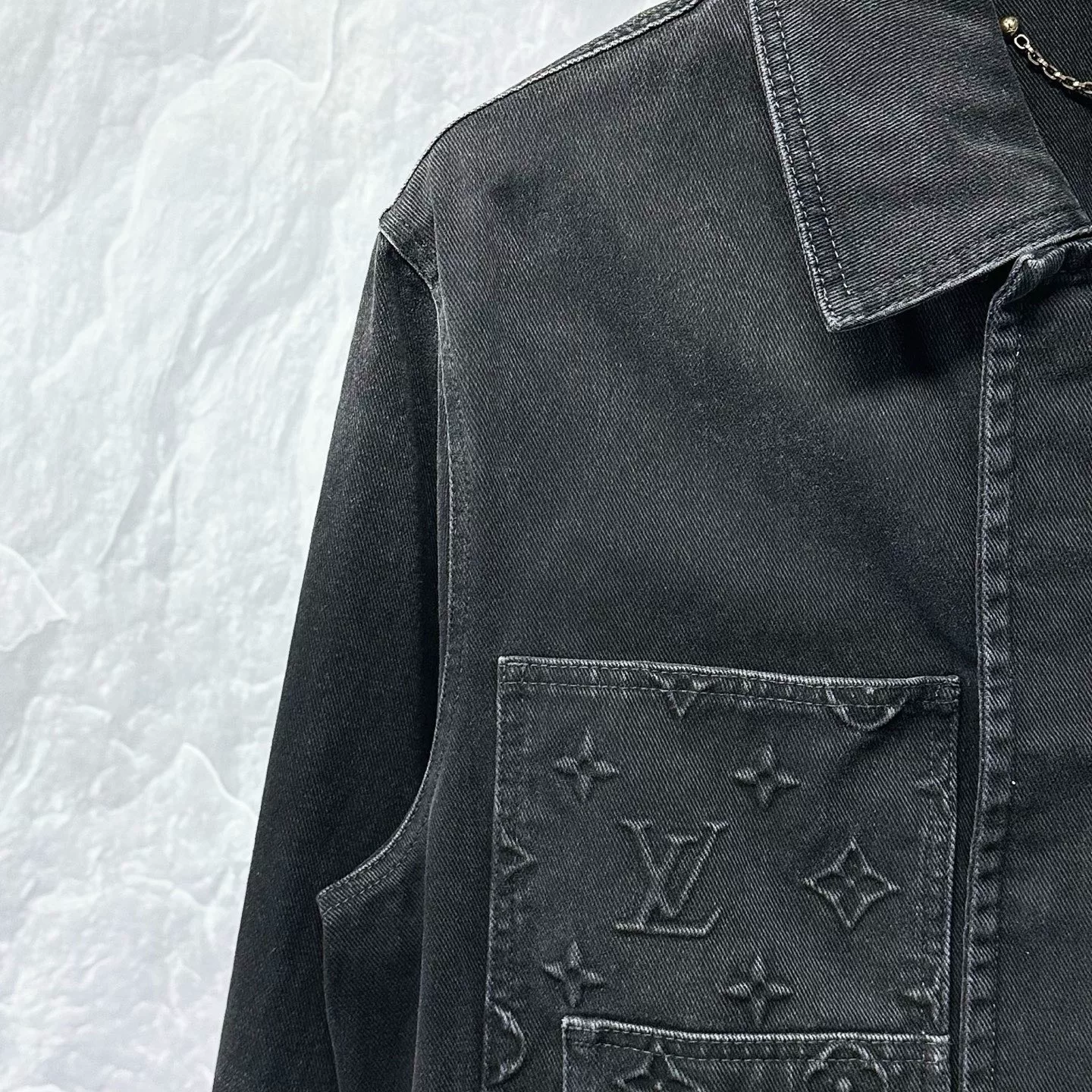Louis Vuitton FW24 Embossed Denim Jacket — detail