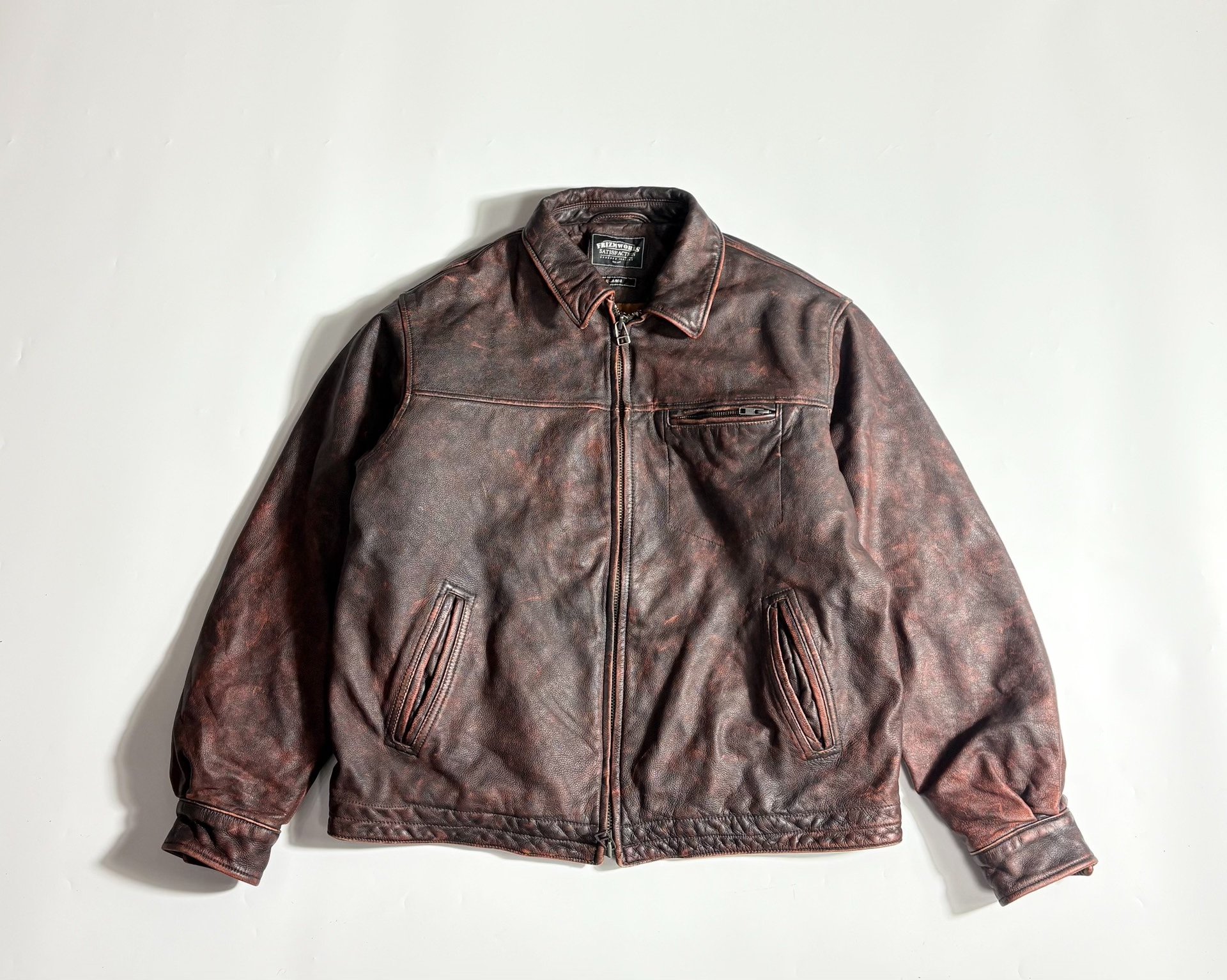 Prizm Works Distressed Leather Jacket