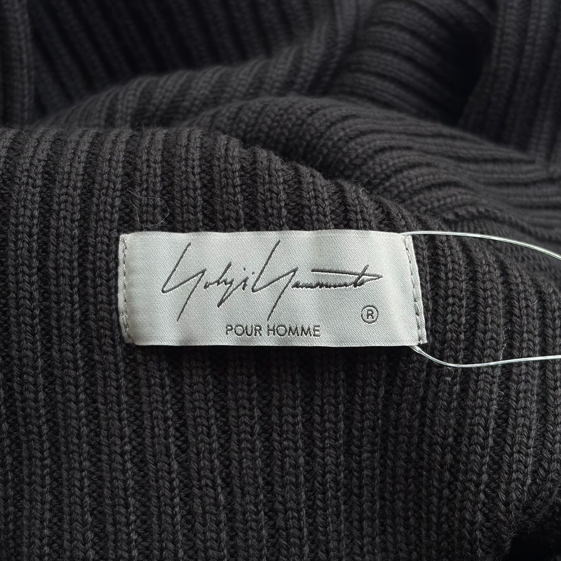 Yohji Yamamoto 24AW Cable Knit Turtleneck — label