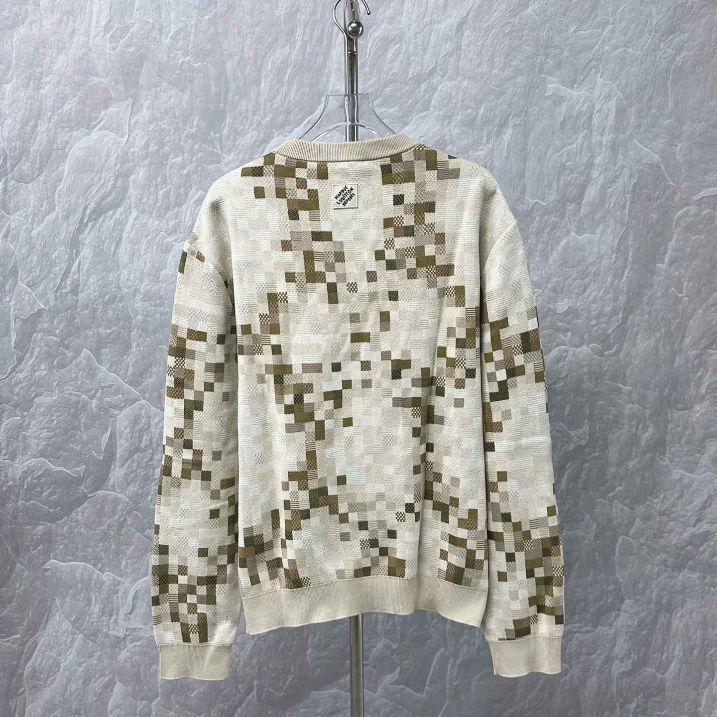 Louis Vuitton Camo Mosaic Embroidered Sweatshirt — back