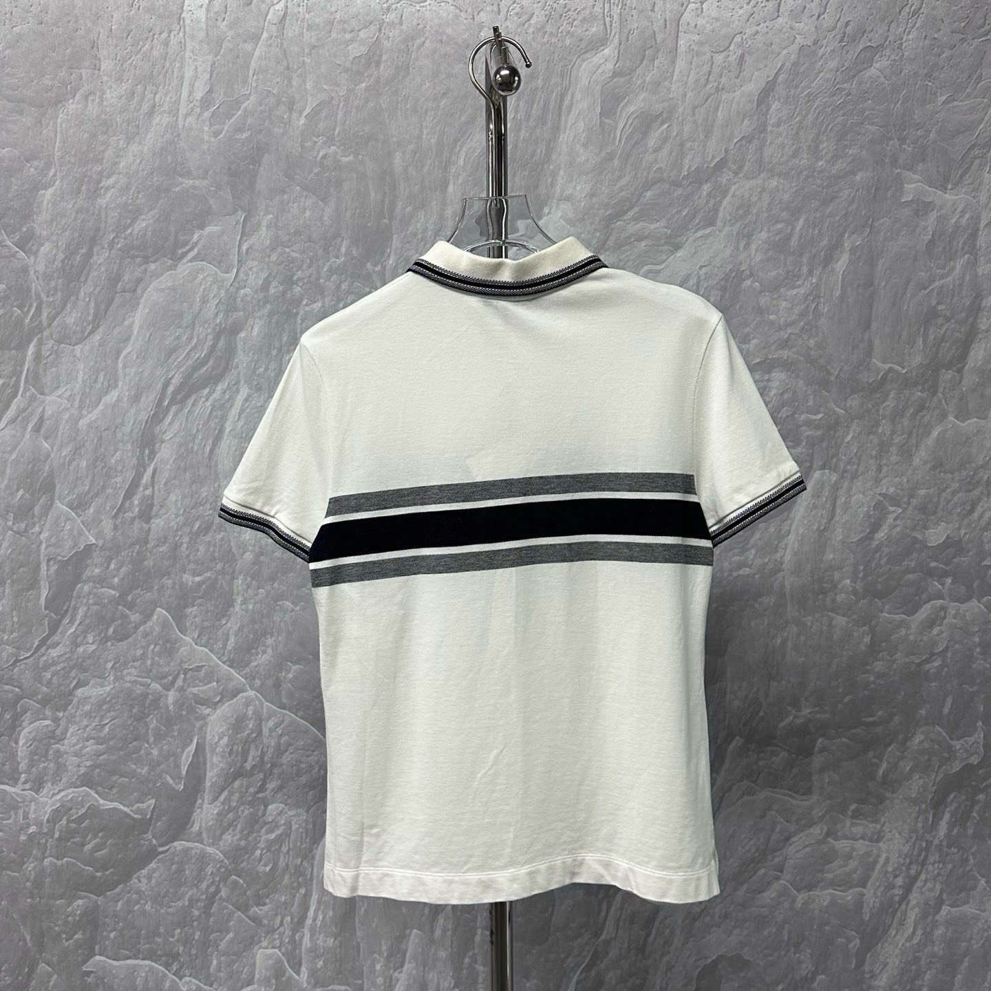 Dior Christian Dior Stripe Polo Short Sleeve — label