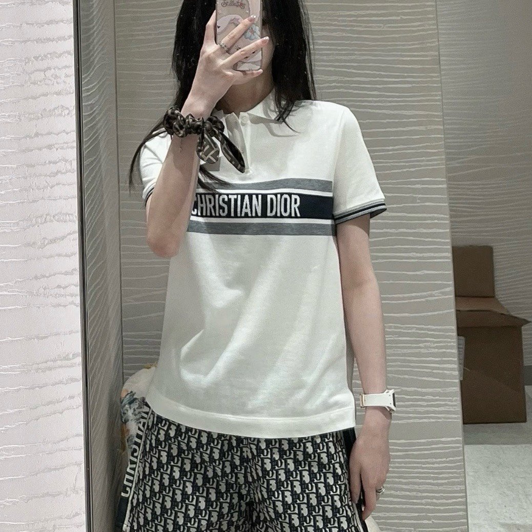 Dior Christian Dior Stripe Polo Short Sleeve — front