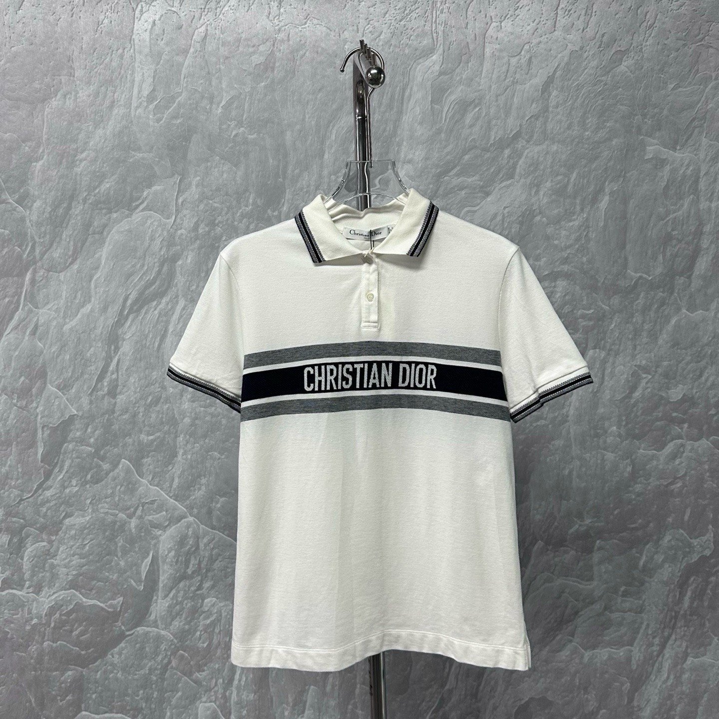 Dior Christian Dior Stripe Polo Short Sleeve — detail