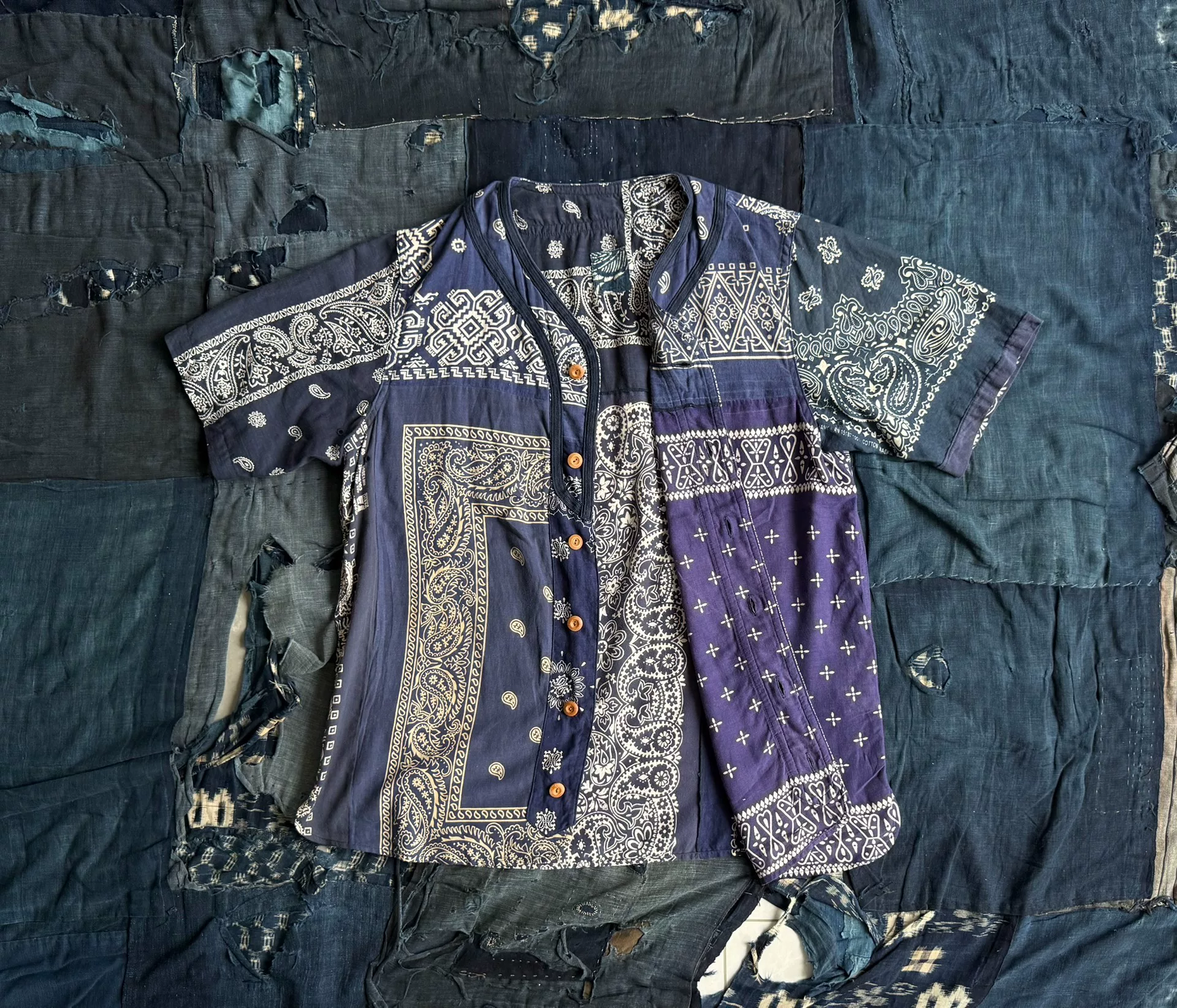 VISVIM 18AW Dugout S/S Bandana Shirt — front