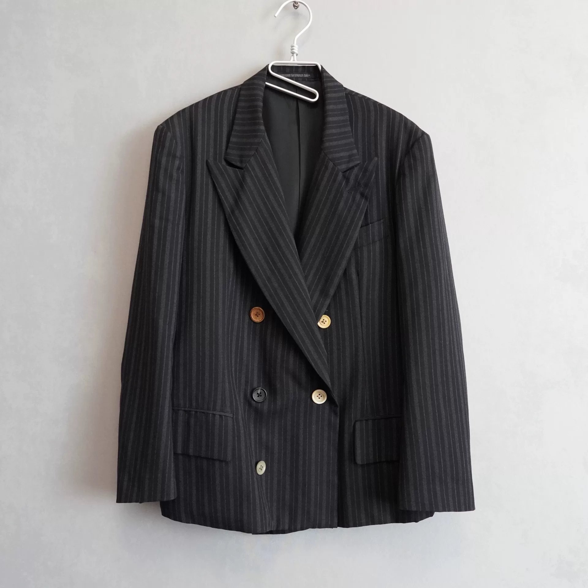 Yohji Yamamoto 95AW Striped Double-Breasted Jacket