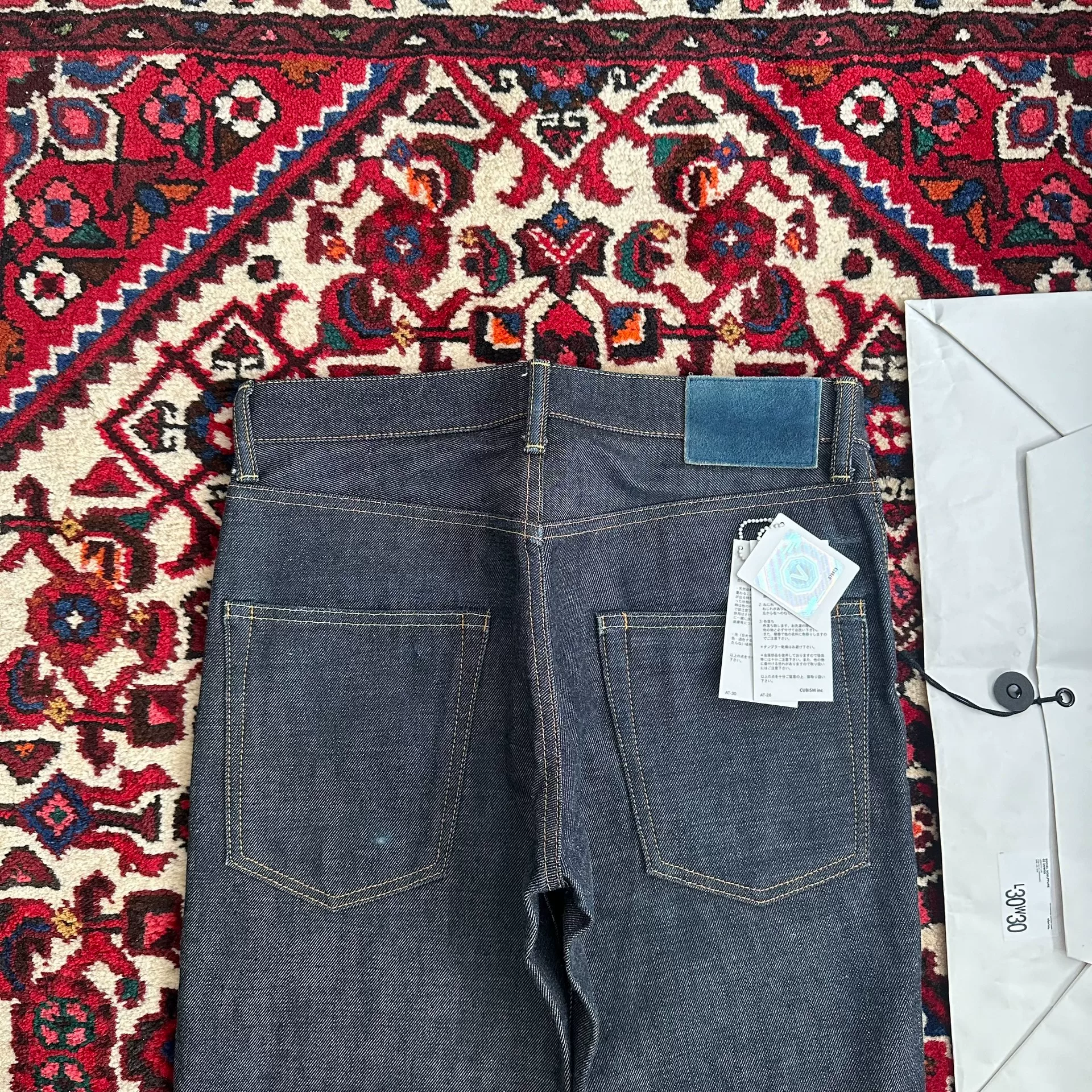 visvim 13aw 03r NW Raw Denim Jeans — label