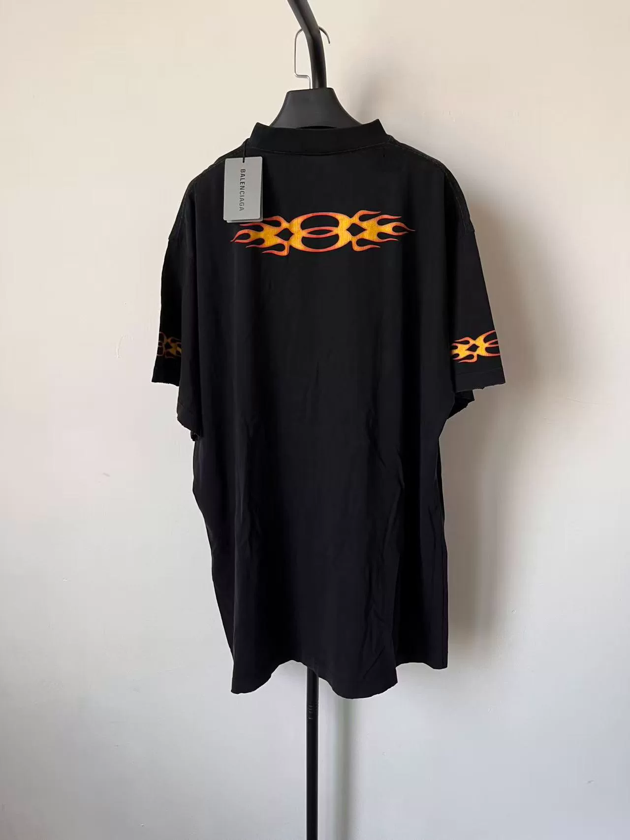 Balenciaga Flame Logo Short-Sleeve T-Shirt — front