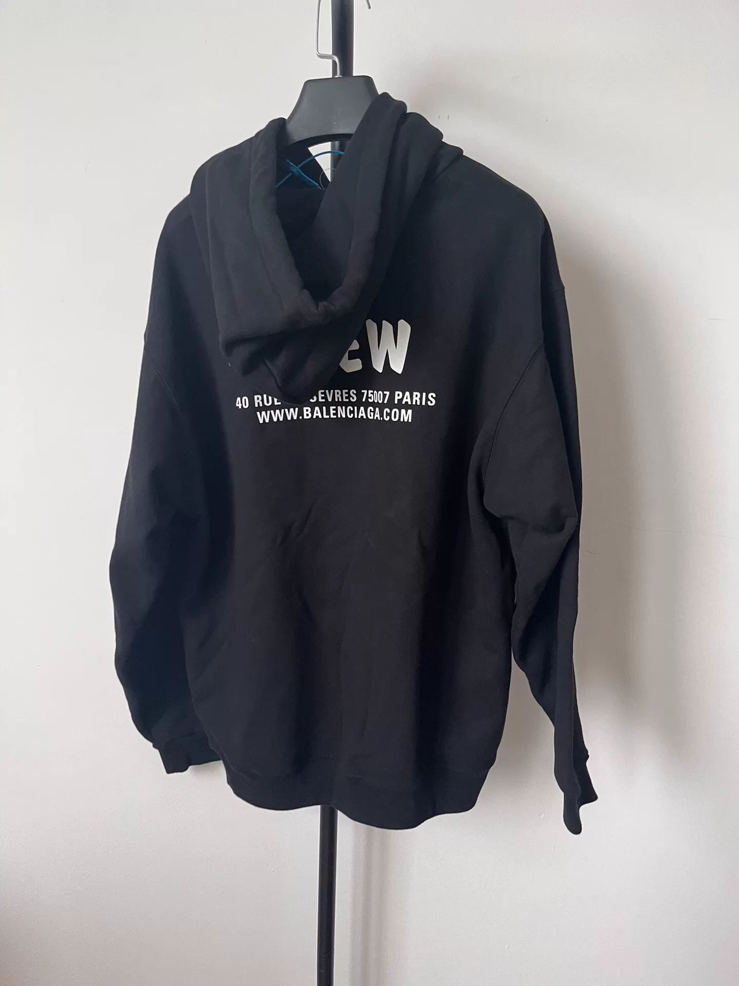 Balenciaga Women's CREW Print Hoodie — front