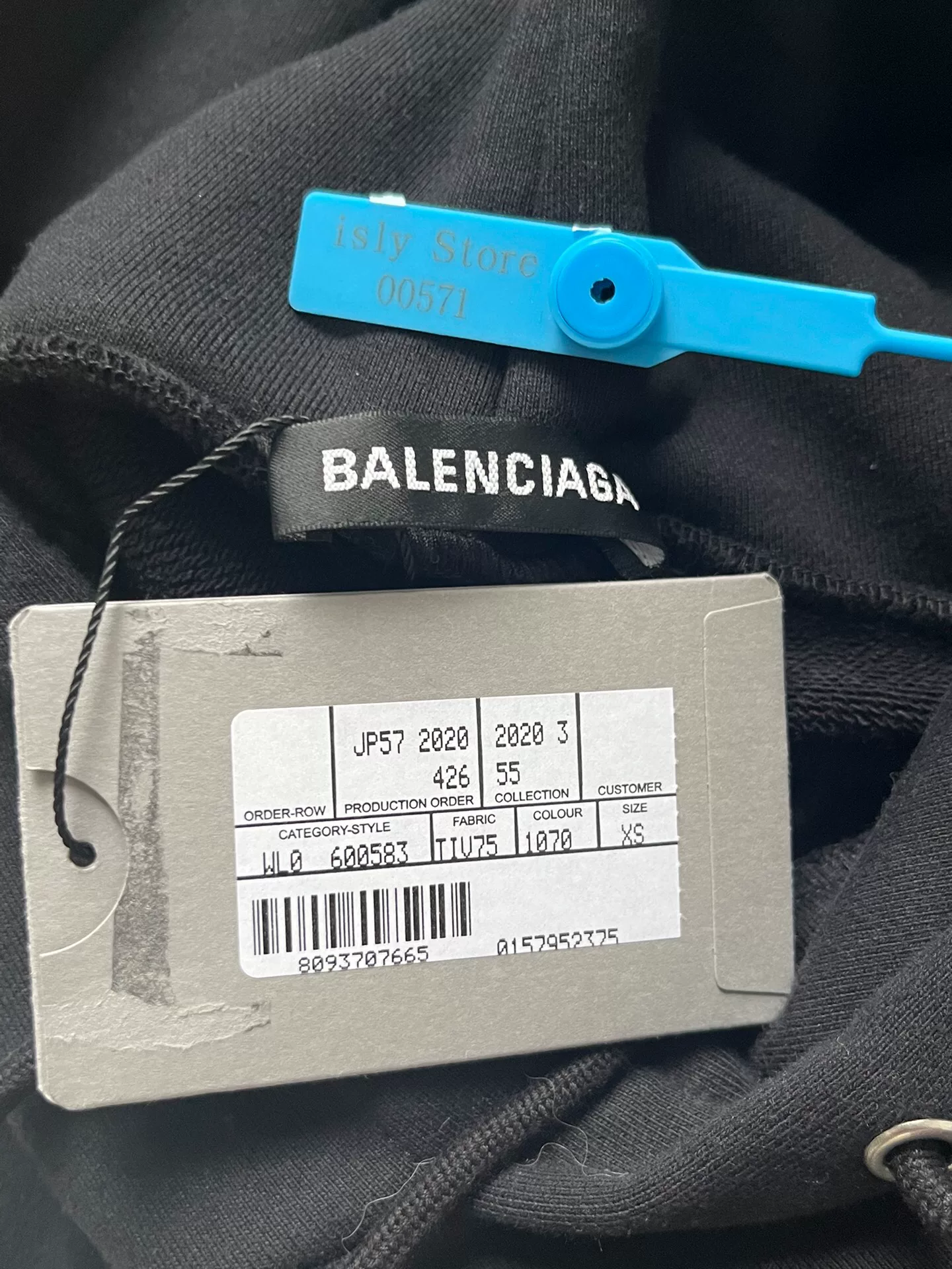 Balenciaga Women's CREW Print Hoodie — back