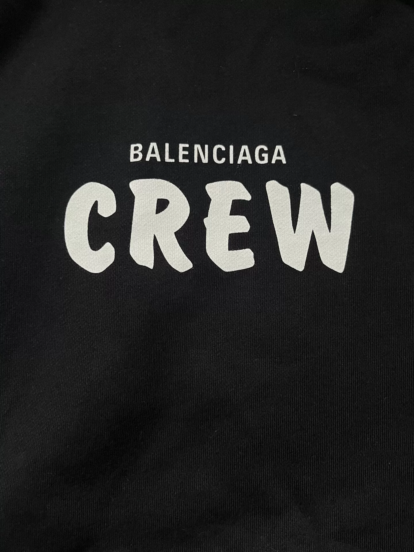 Balenciaga Women's CREW Print Hoodie — detail