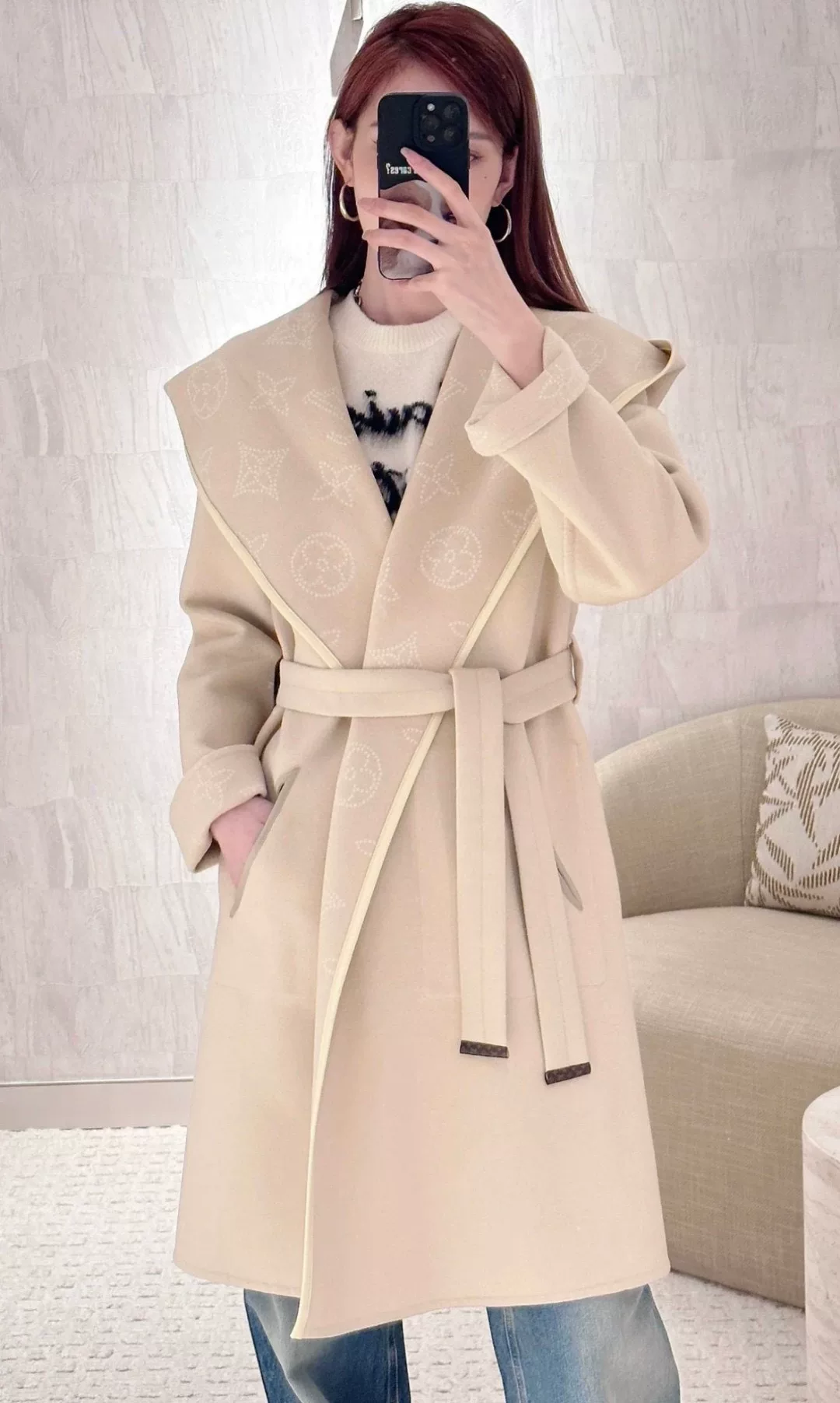 Louis Vuitton Reversible Cashmere Hooded Coat