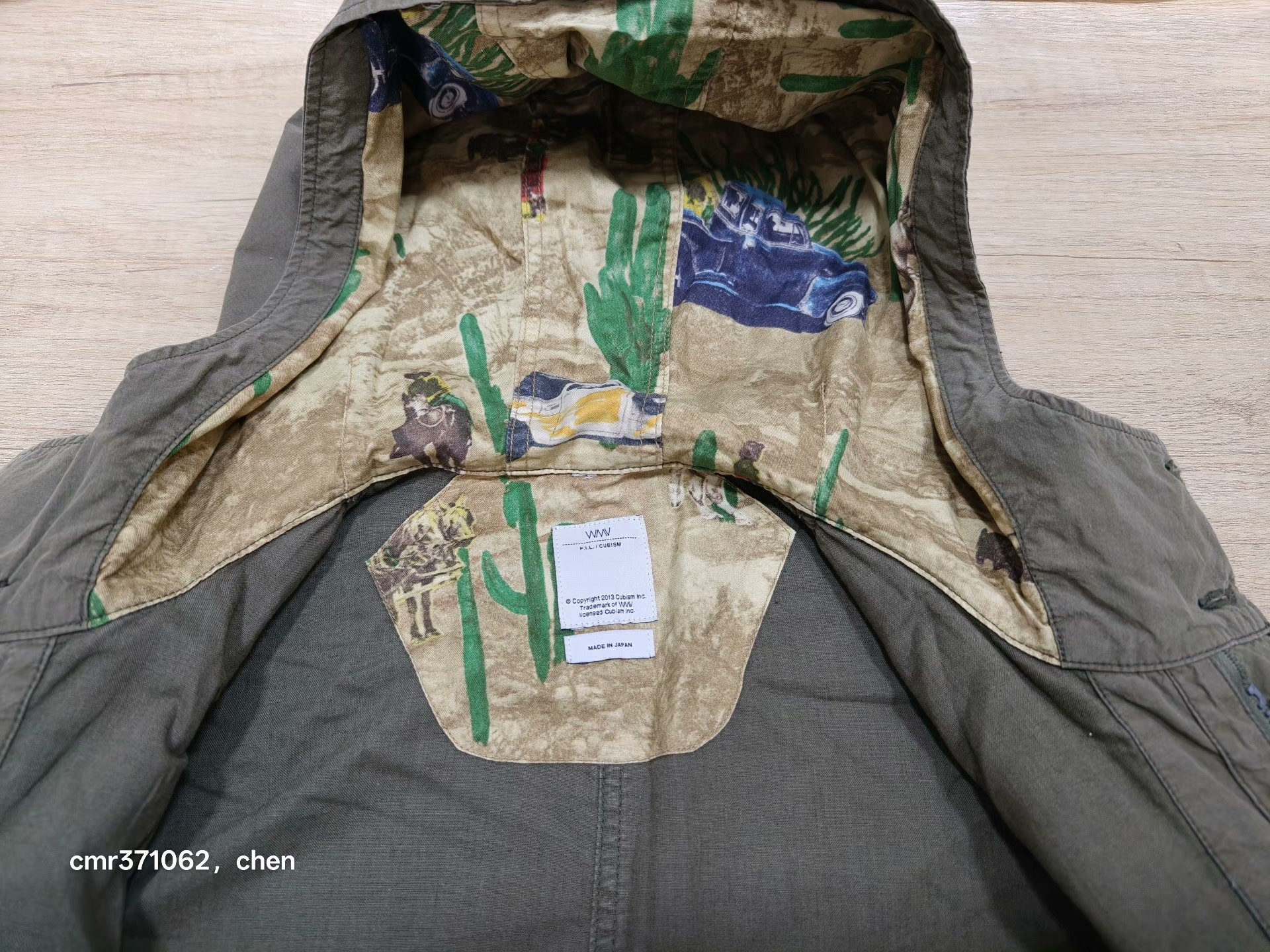 VISVIM 15SS TOWNSEND COAT W — label