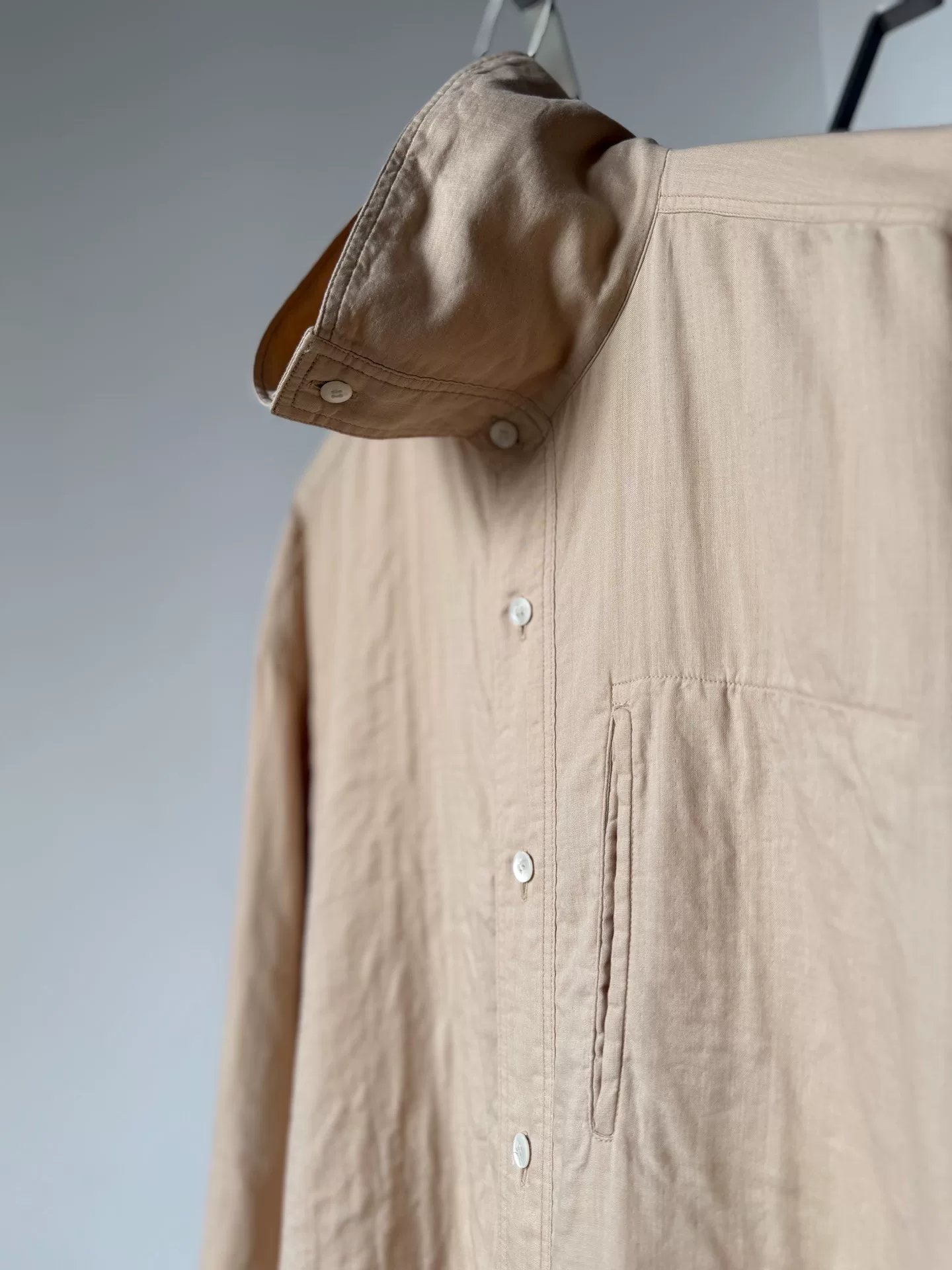 Issey Miyake Oversized Collared Shirt — front