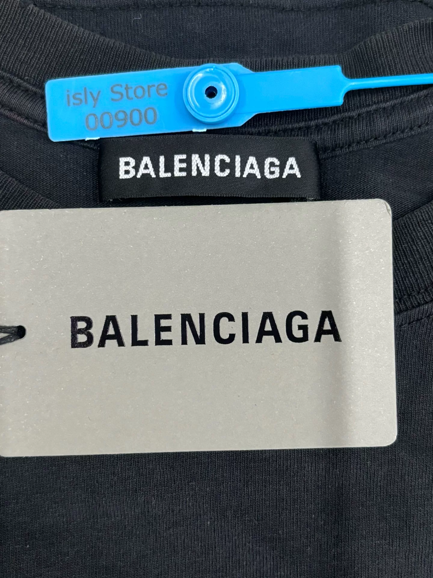 Balenciaga Shoulder Logo Short-Sleeve T-Shirt — back