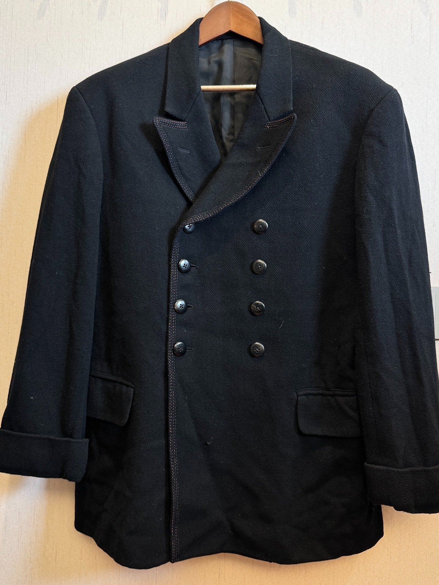 Yohji Yamamoto 88AW Double-Breasted Pea Coat