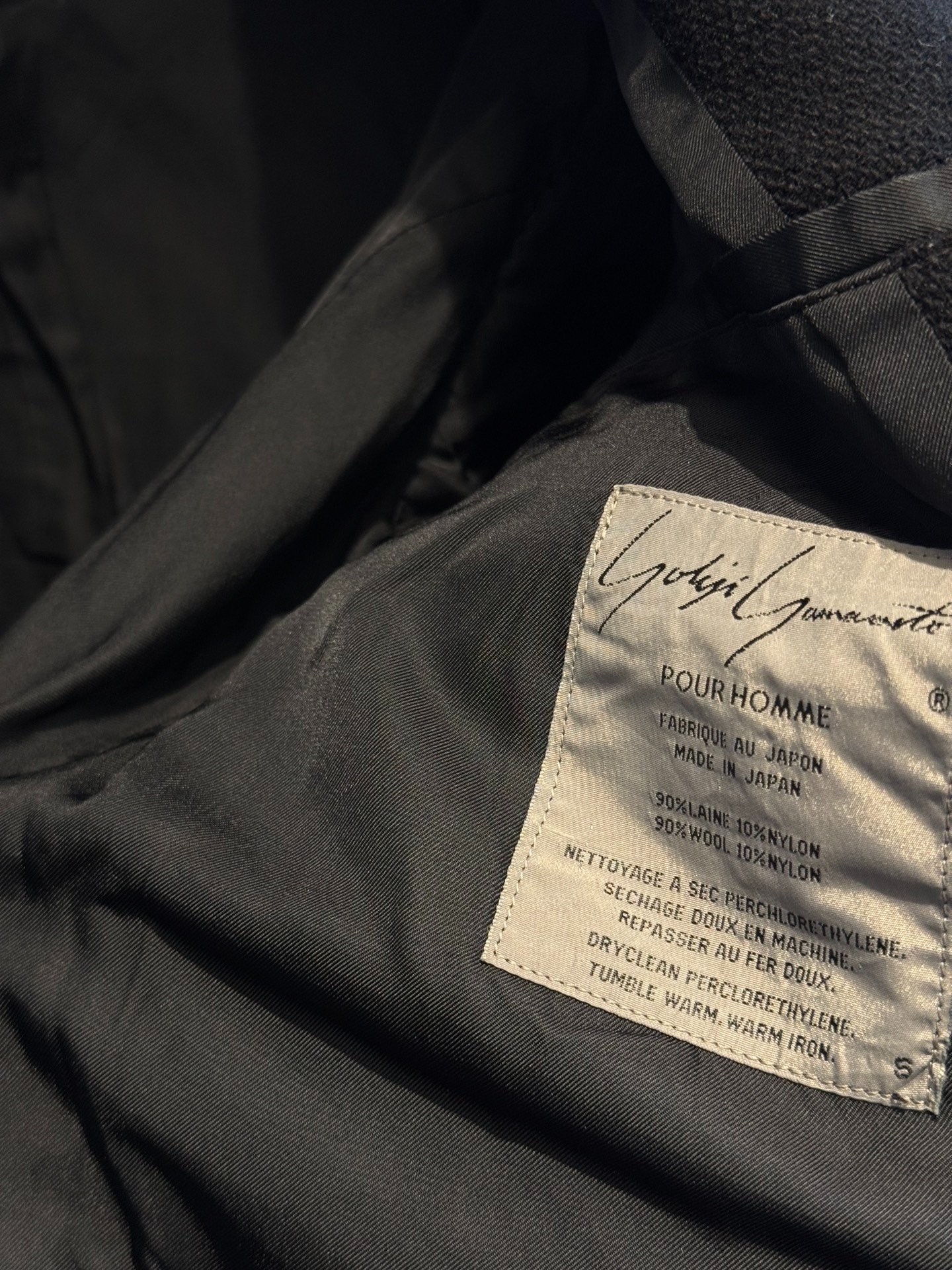Yohji Yamamoto 88AW Double-Breasted Pea Coat — back