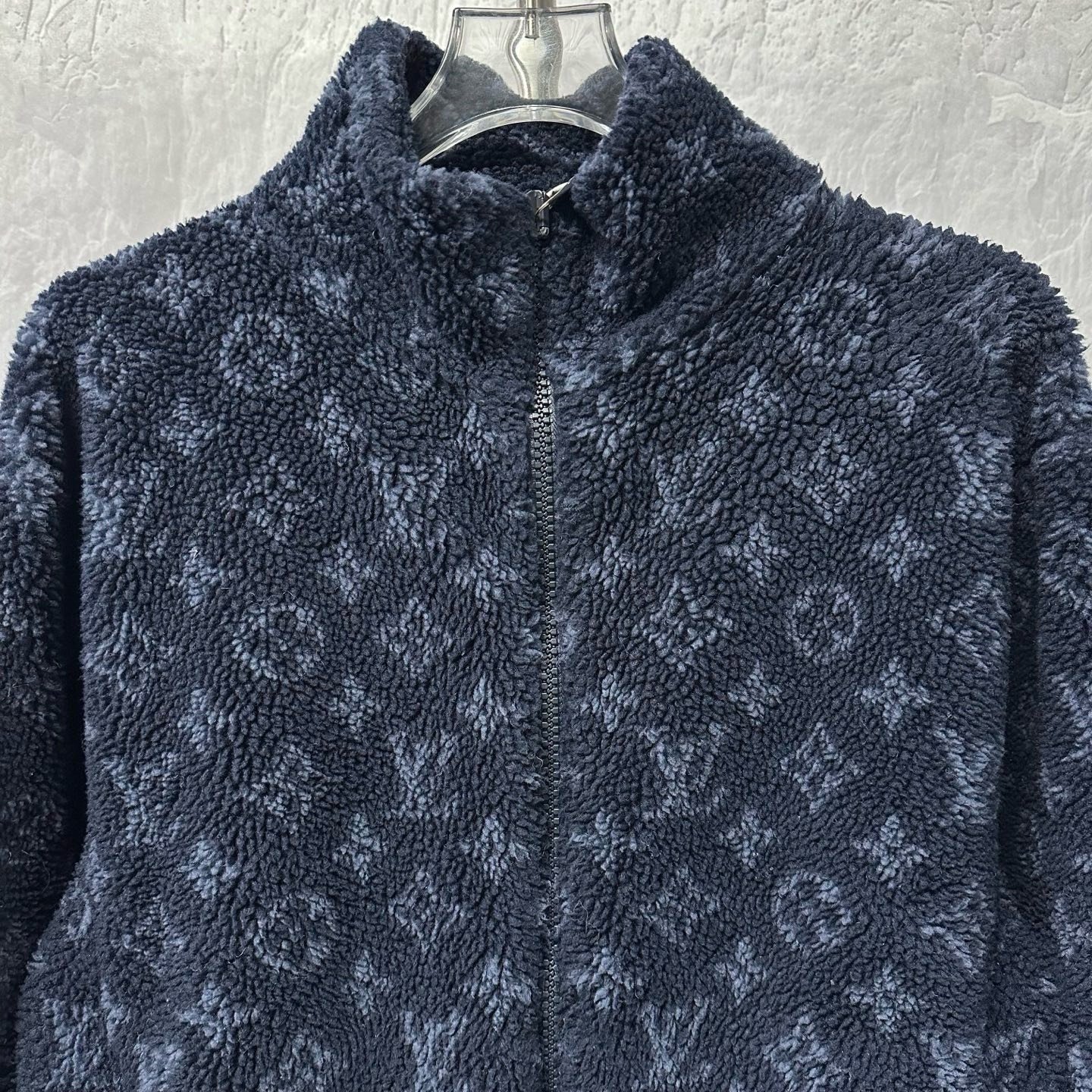 Louis Vuitton Teddy Print Stand Collar Jacket — front