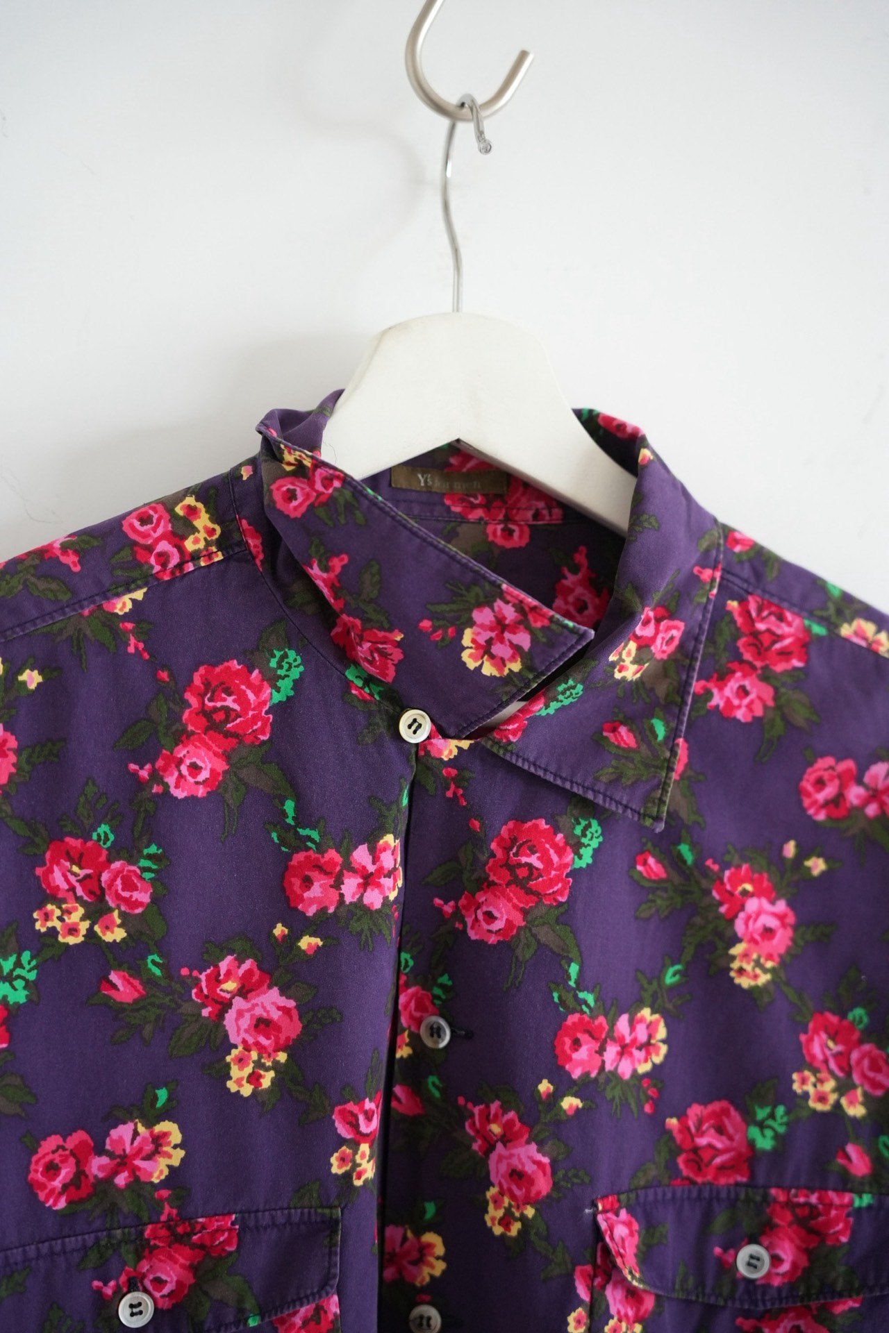 Yohji Yamamoto 90s Rose Print Shirt — back
